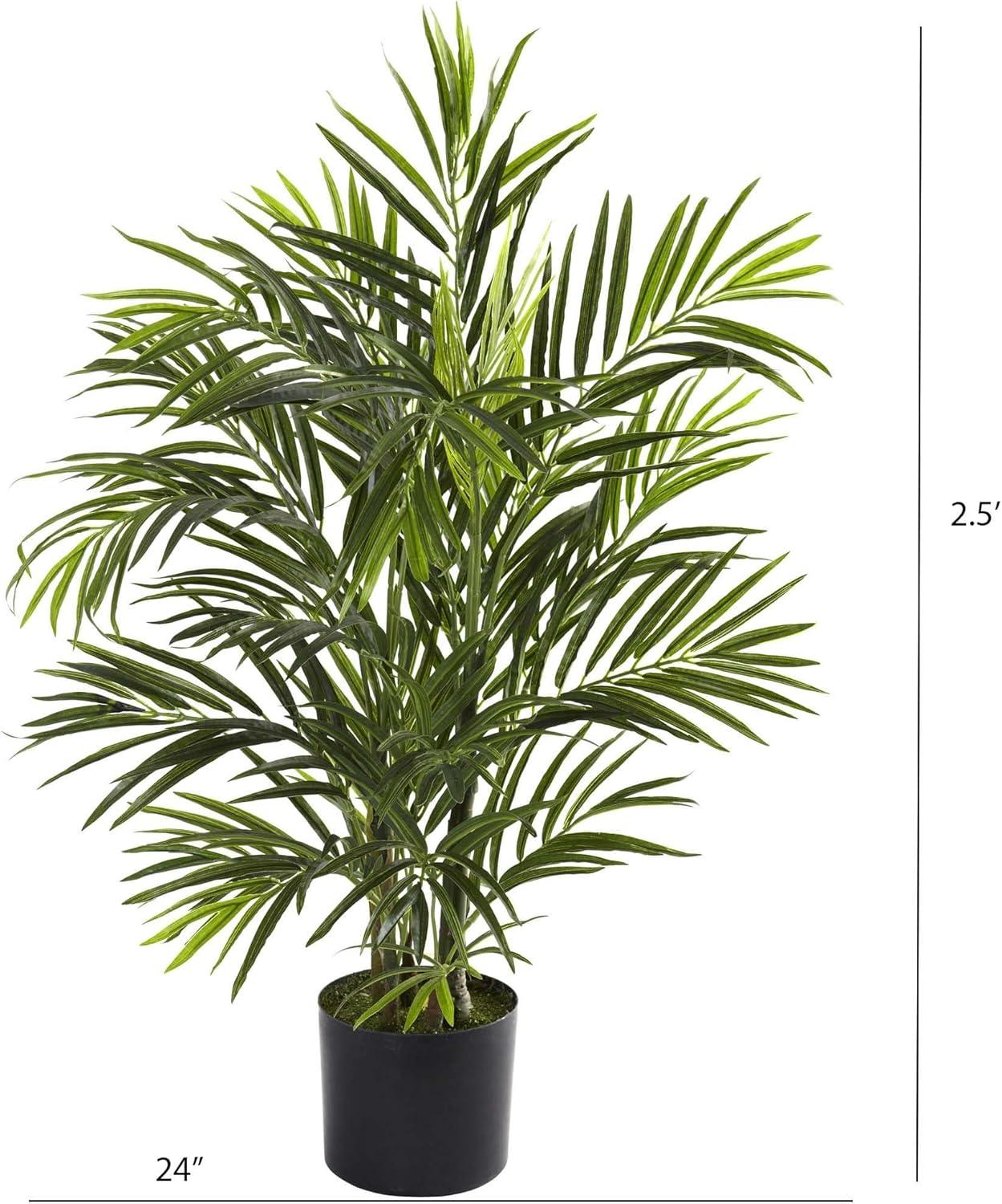 Nearly Natural 5387 Areca Palm UV Resistant Plant in Pot (5387)