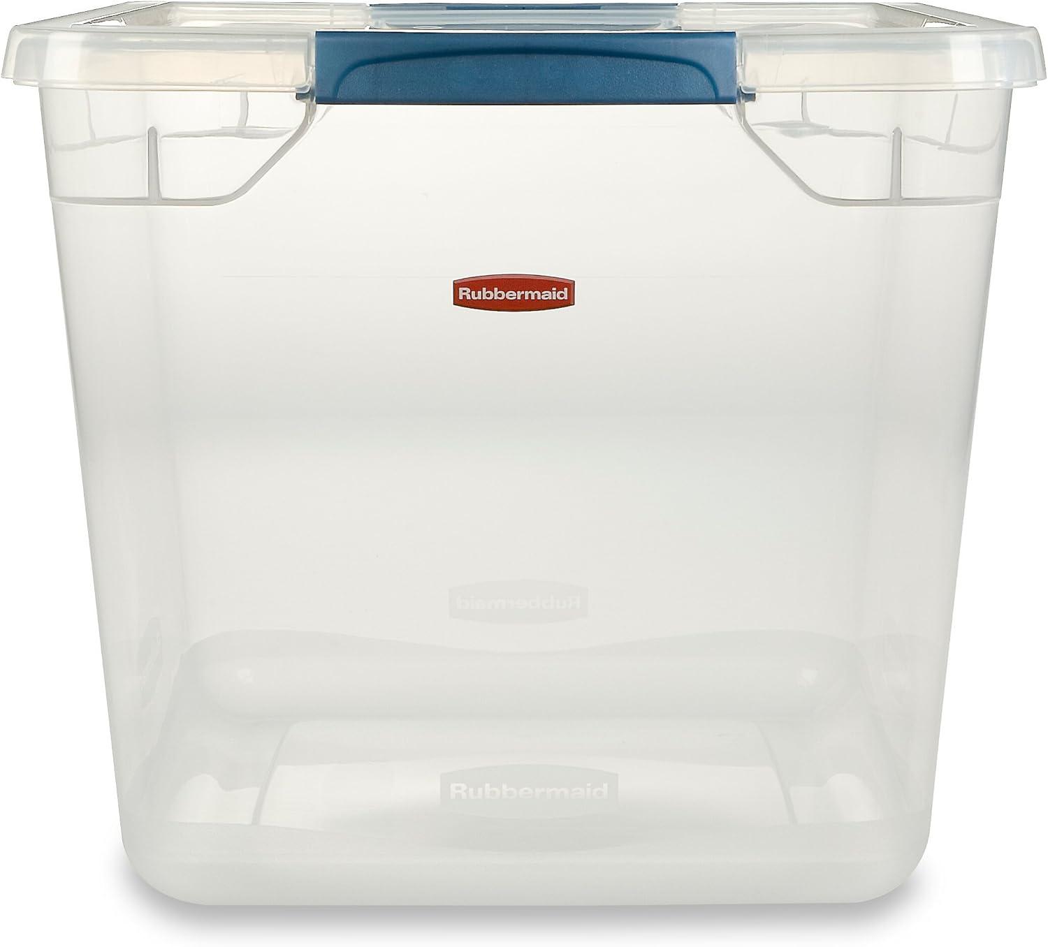 Rubbermaid Storage Tote,Clear,Solid,Polypropylene RMCC300014