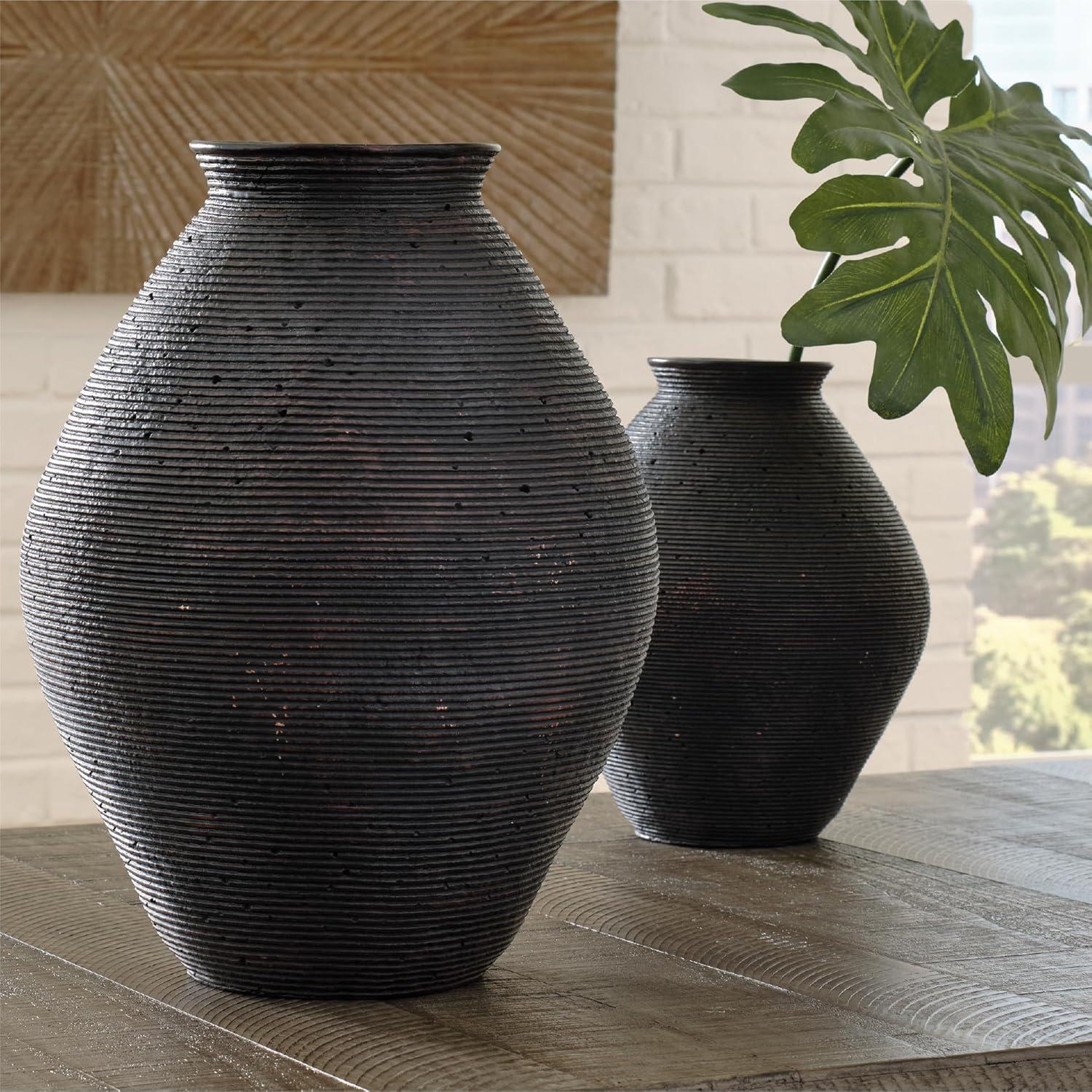 Signature Design by Ashley Casual Hannela Vase  Antique Brown
