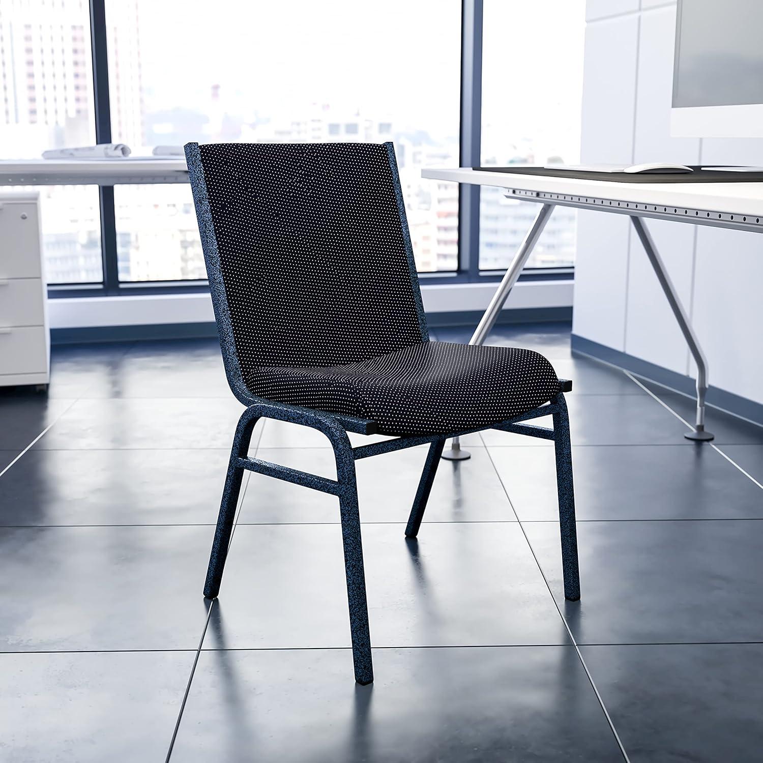 Flash Furniture HERCULES Series Heavy Duty Black Vinyl Stack Chair