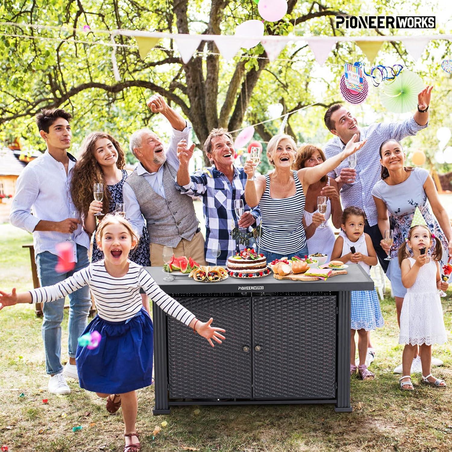 Yesurprise 25'' x 44'' Stainless Steel Fire Pit Accessory