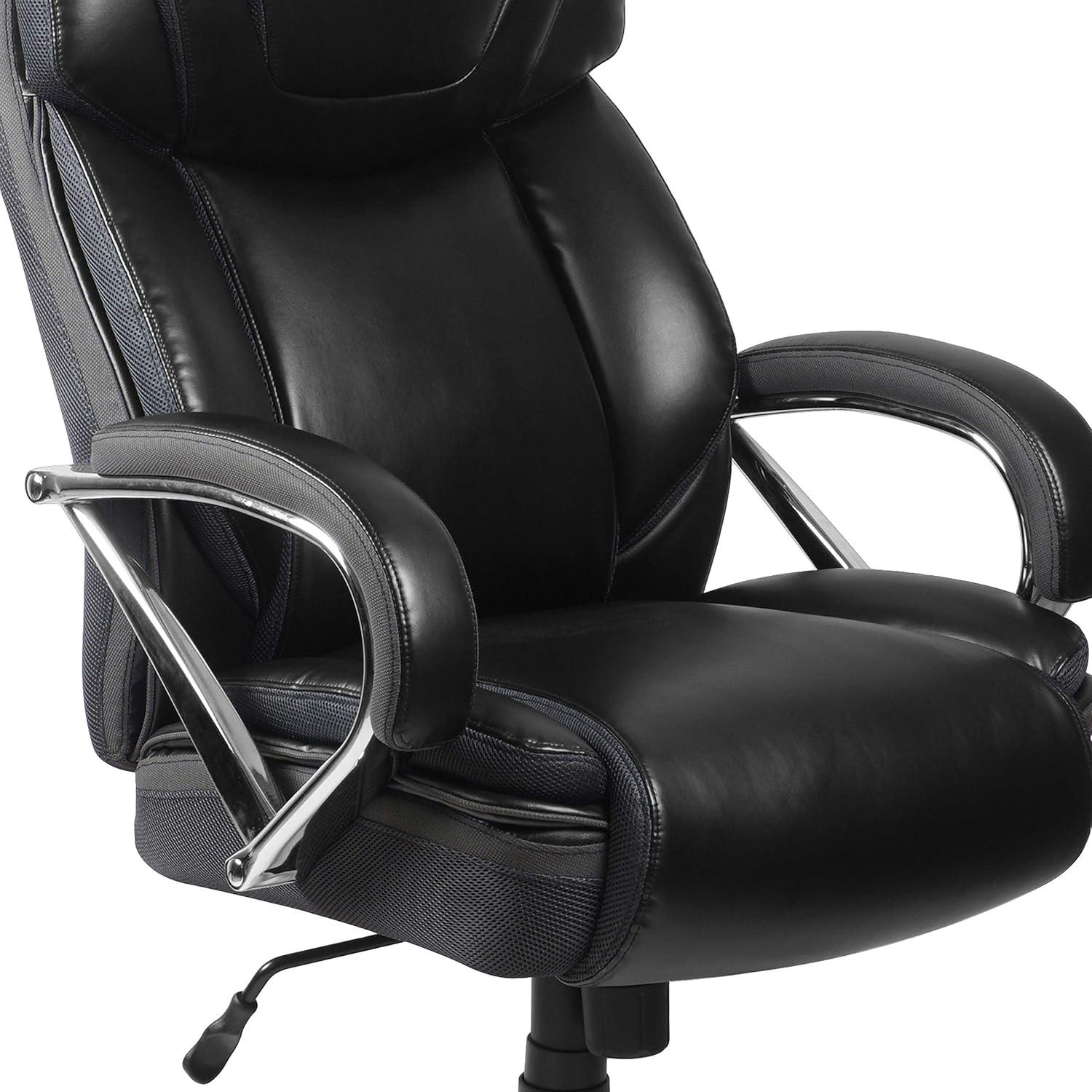 Hercules Series 500 lb Black LeatherSoft High-Back Executive Swivel Chair