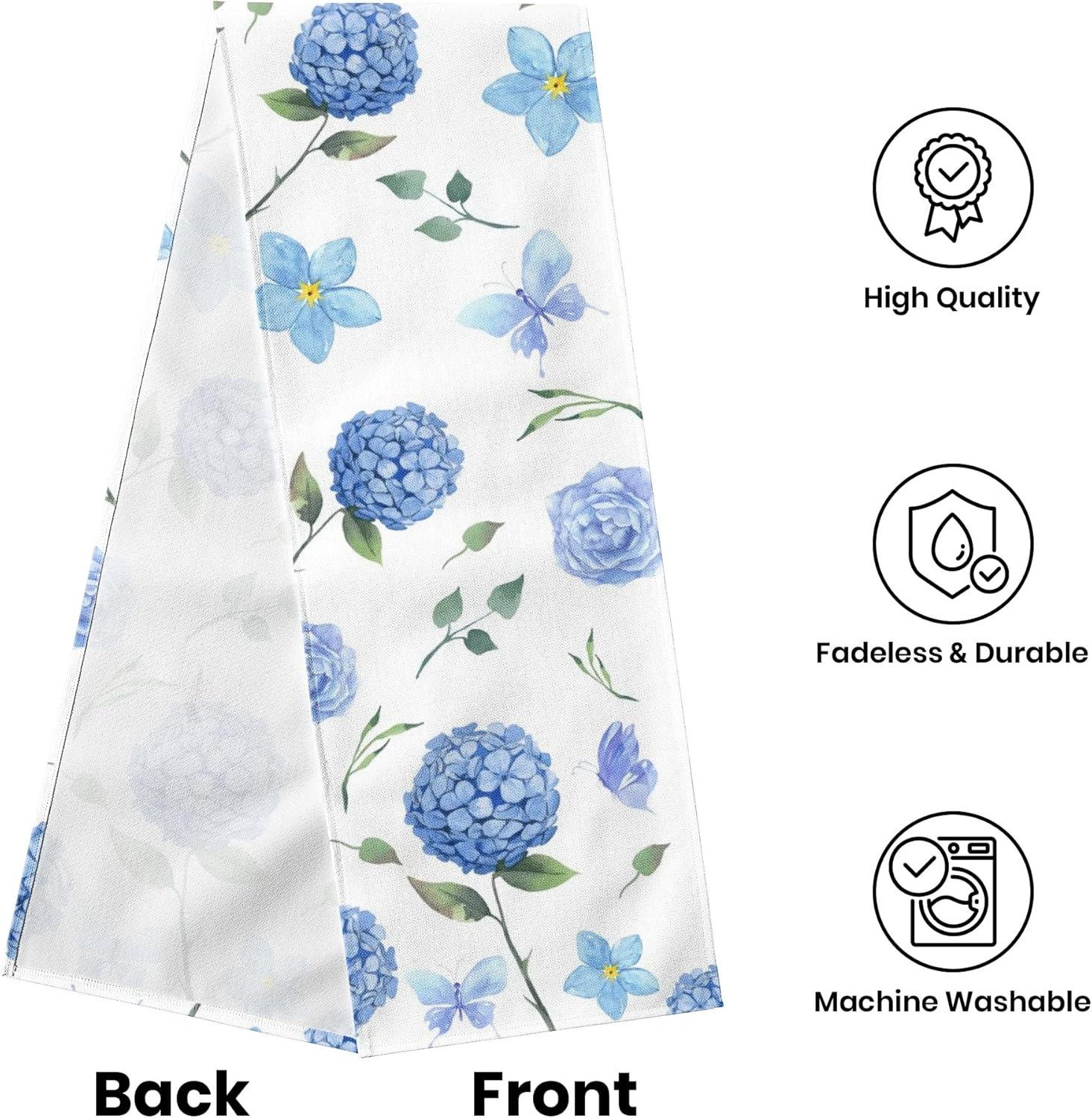 Lemon Burlap Table Runner Seasonal Spring Fall Kitchen Dining Linen Table Decoration for Indoor Outdoor Home Party Dinner 13x72 Inch