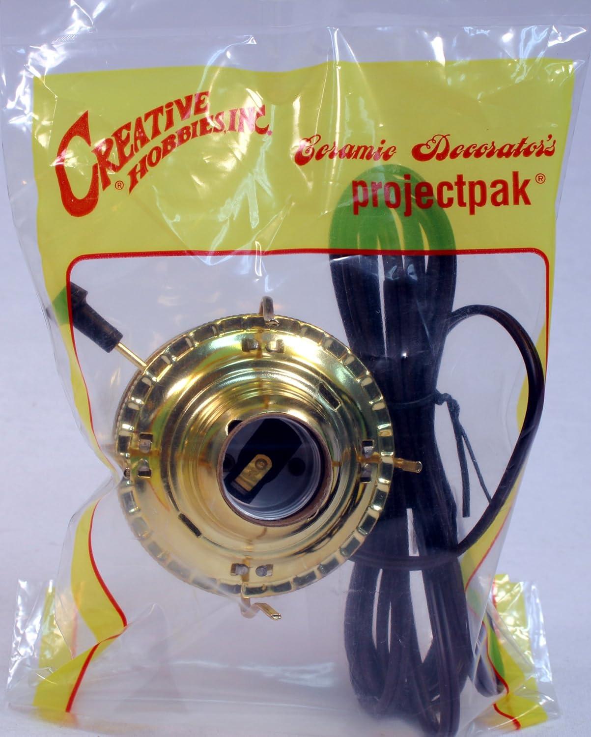 Creative Hobbies M999EM Mason Jar Electric Oil Lamp Burner DIY Conversion Kit, Pre-Wired and Ready To Use