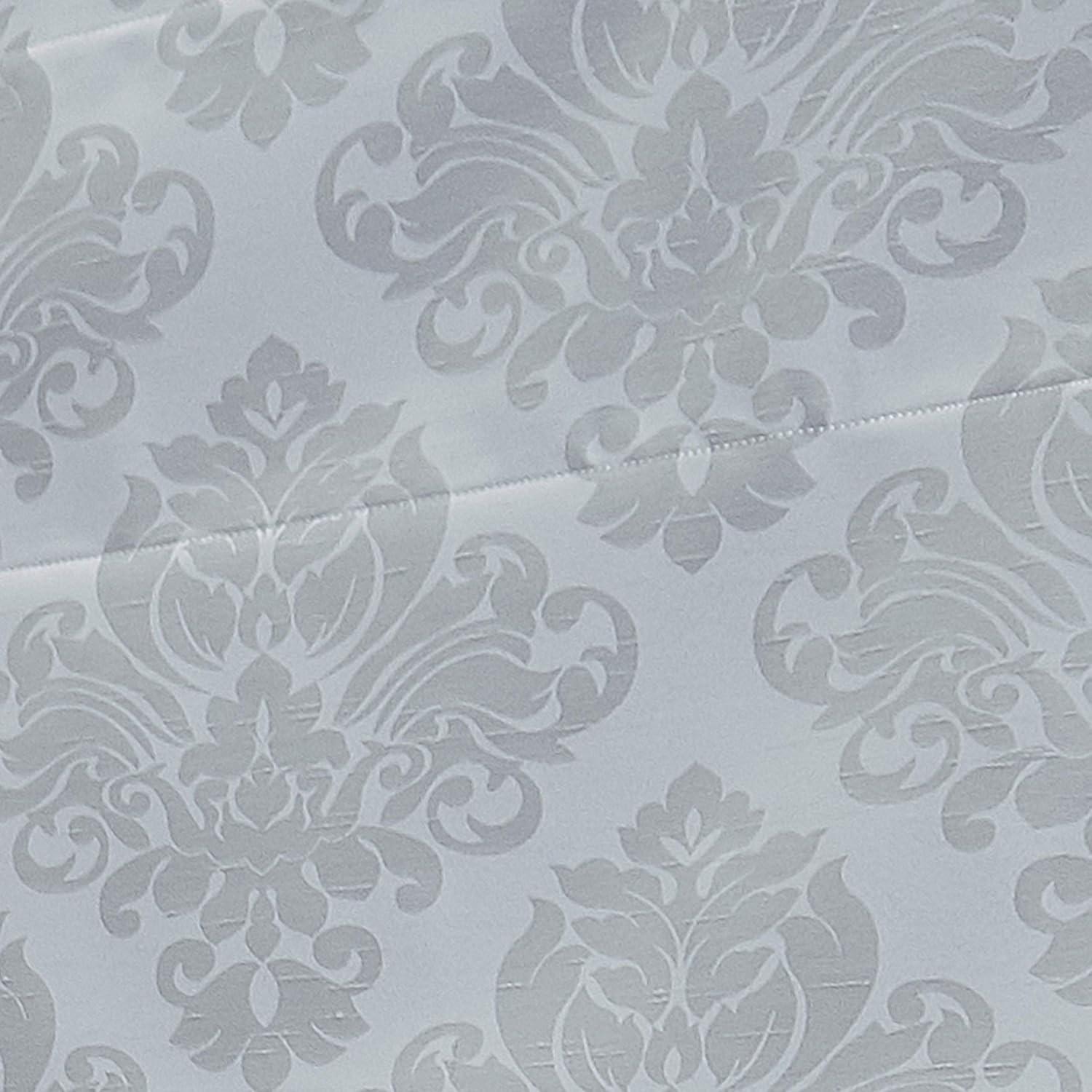 Curtainworks Damask Window Shade, 48" W x 64" L, Silver