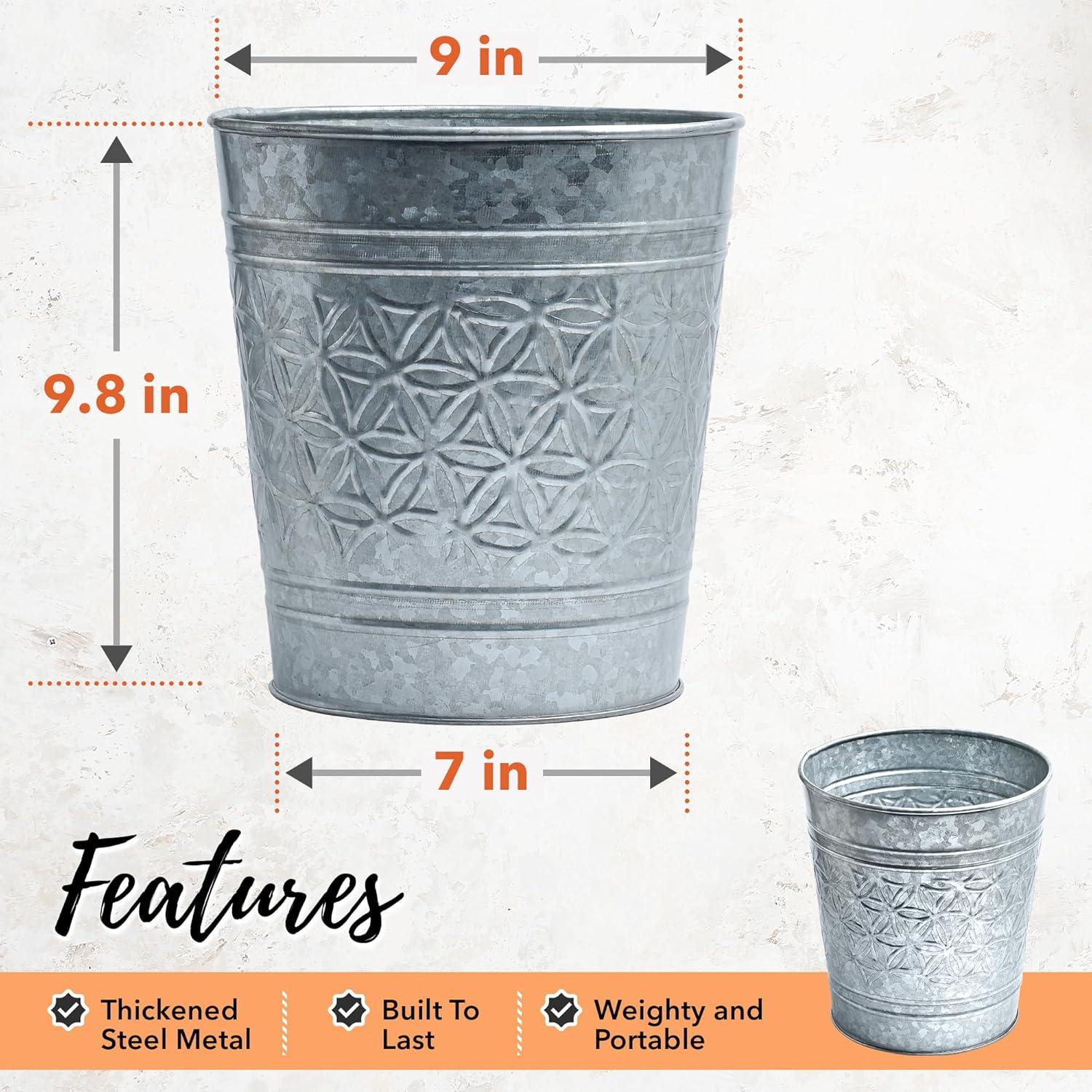 Alley Metal Open Waste Basket - 1.7 Gallons