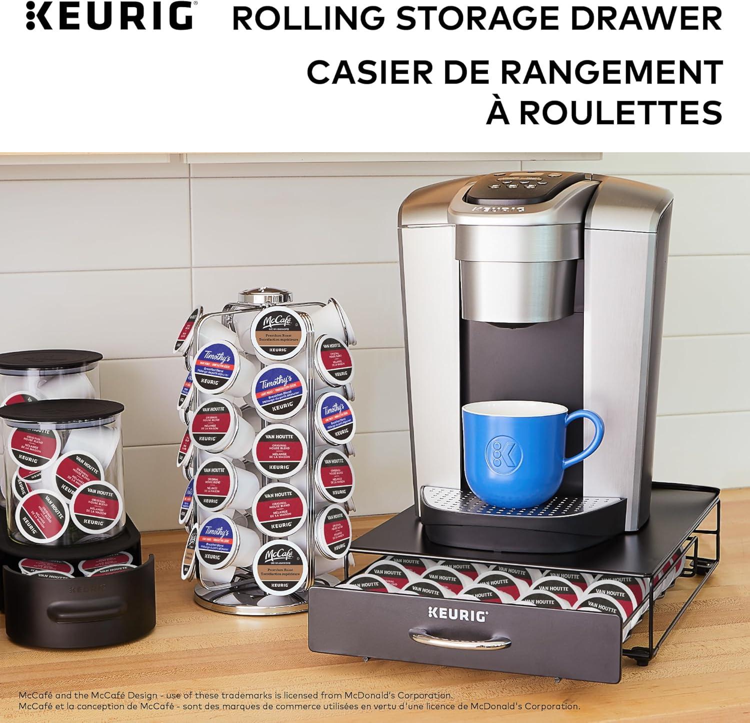 Keurig Under Brewer Storage Drawer, Holds 35 K-Cup Pods, Black