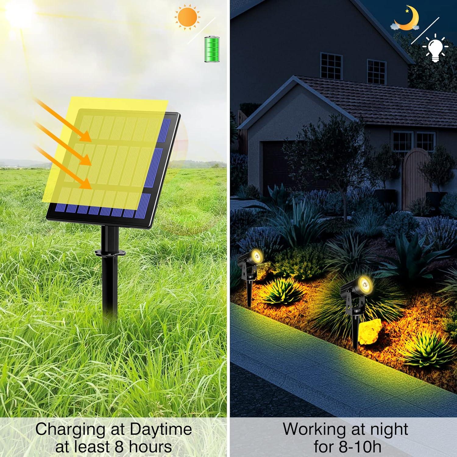 outdoors Solar Spotlights IP65 LED Lights Outdoor Landscaped Courtyard Garden Solar lamp