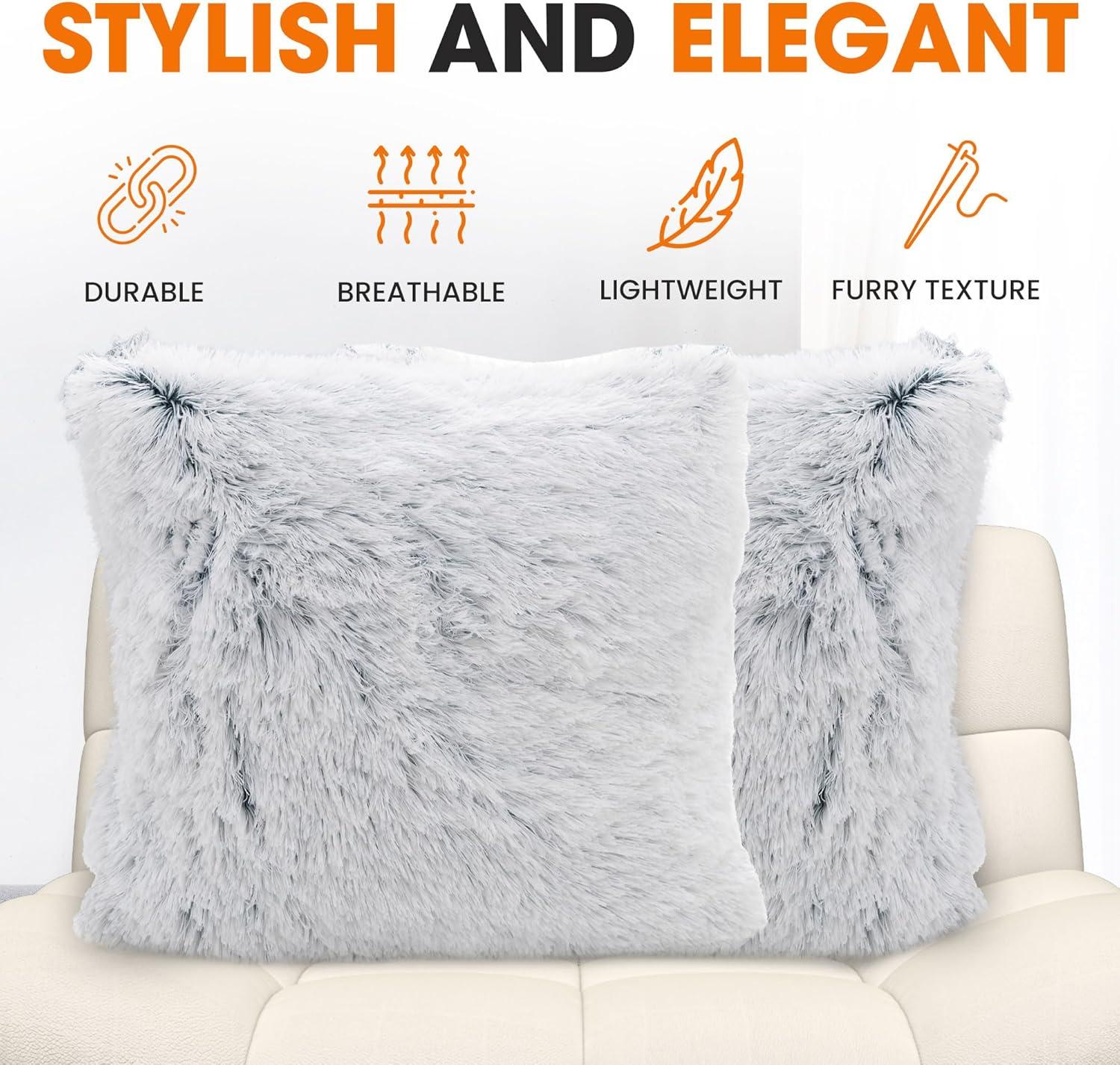 Faux Fur Throw Pillow