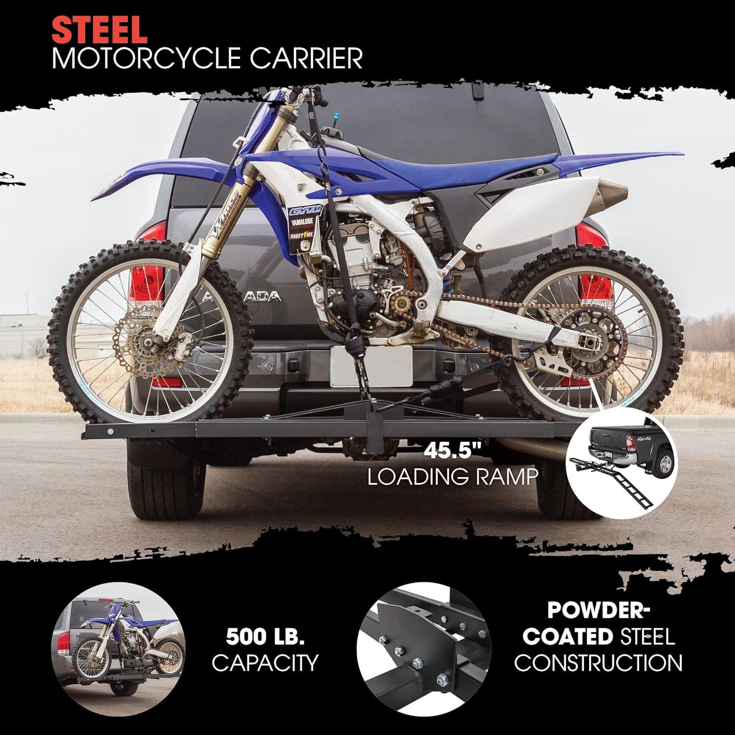 Black Widow MCC-500-F-Folding Steel Hitch Carrier for Dirt Bikes