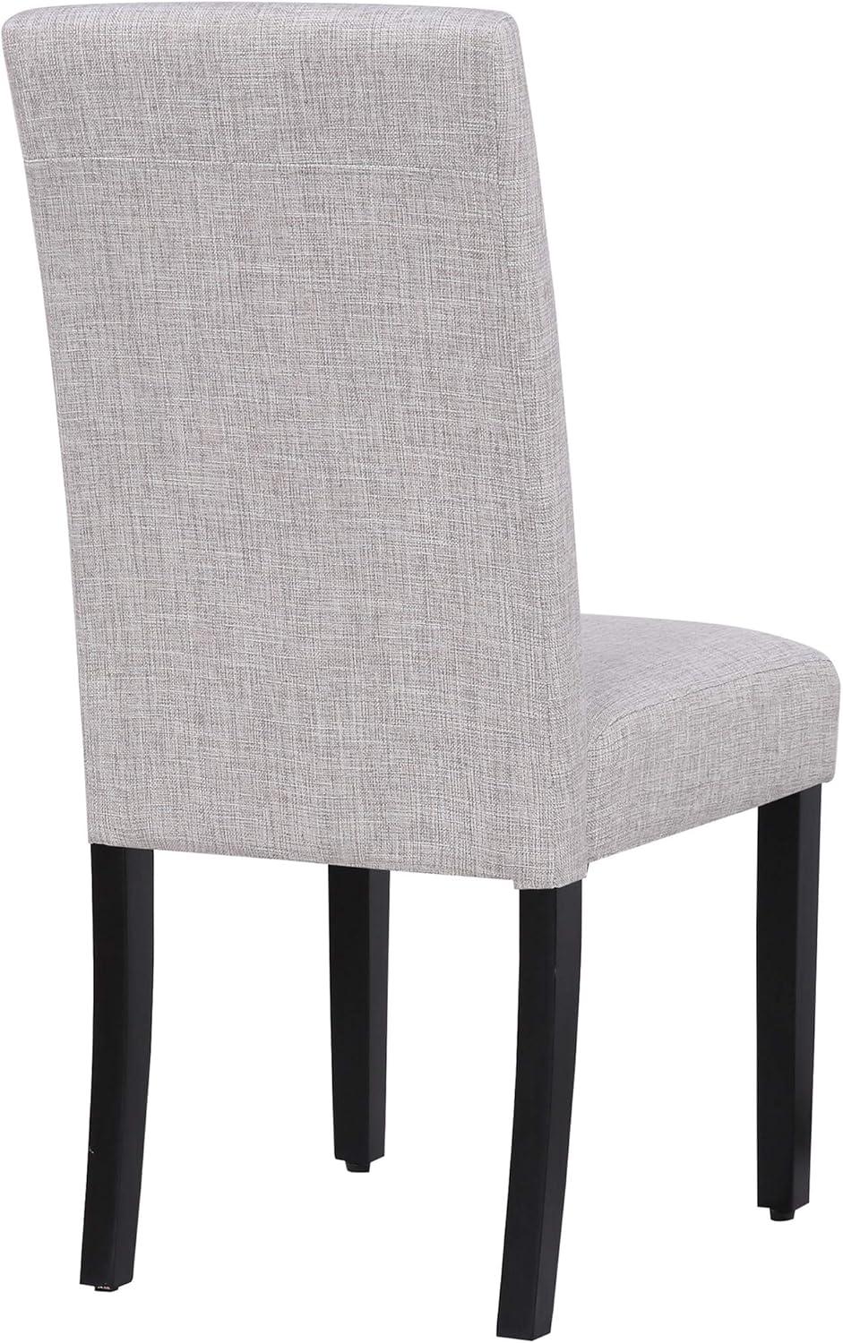 WestinTrends  Upholstered Linen Fabric Dining Chair (Set of 2)