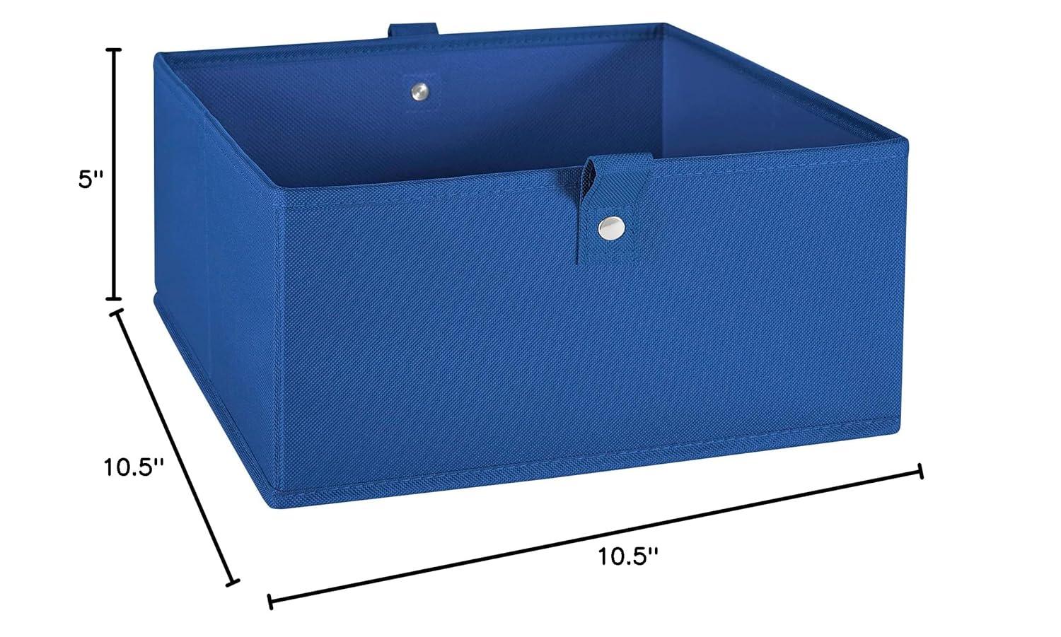 RiverRidge Home RiverRidge Kids 2pc 5" Fabric Collapsible Storage Cube Organizers for Playroom Organization (Set of 2)