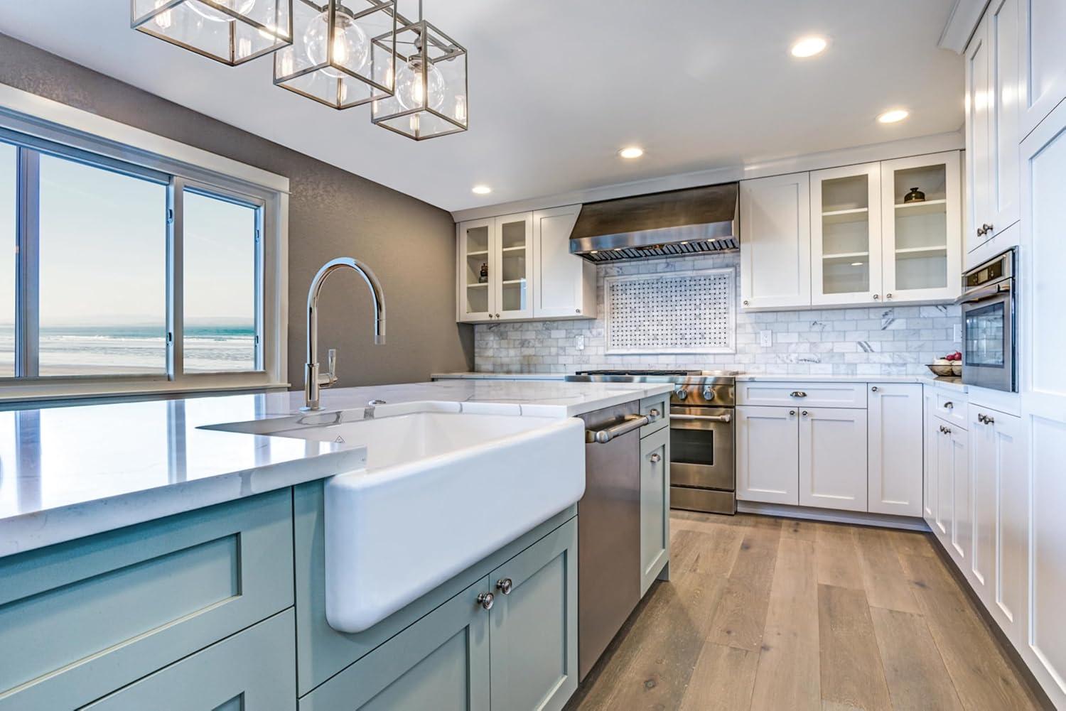 Lancaster 36" Single Bowl Farmhouse Apron Front Fireclay Kitchen Sink