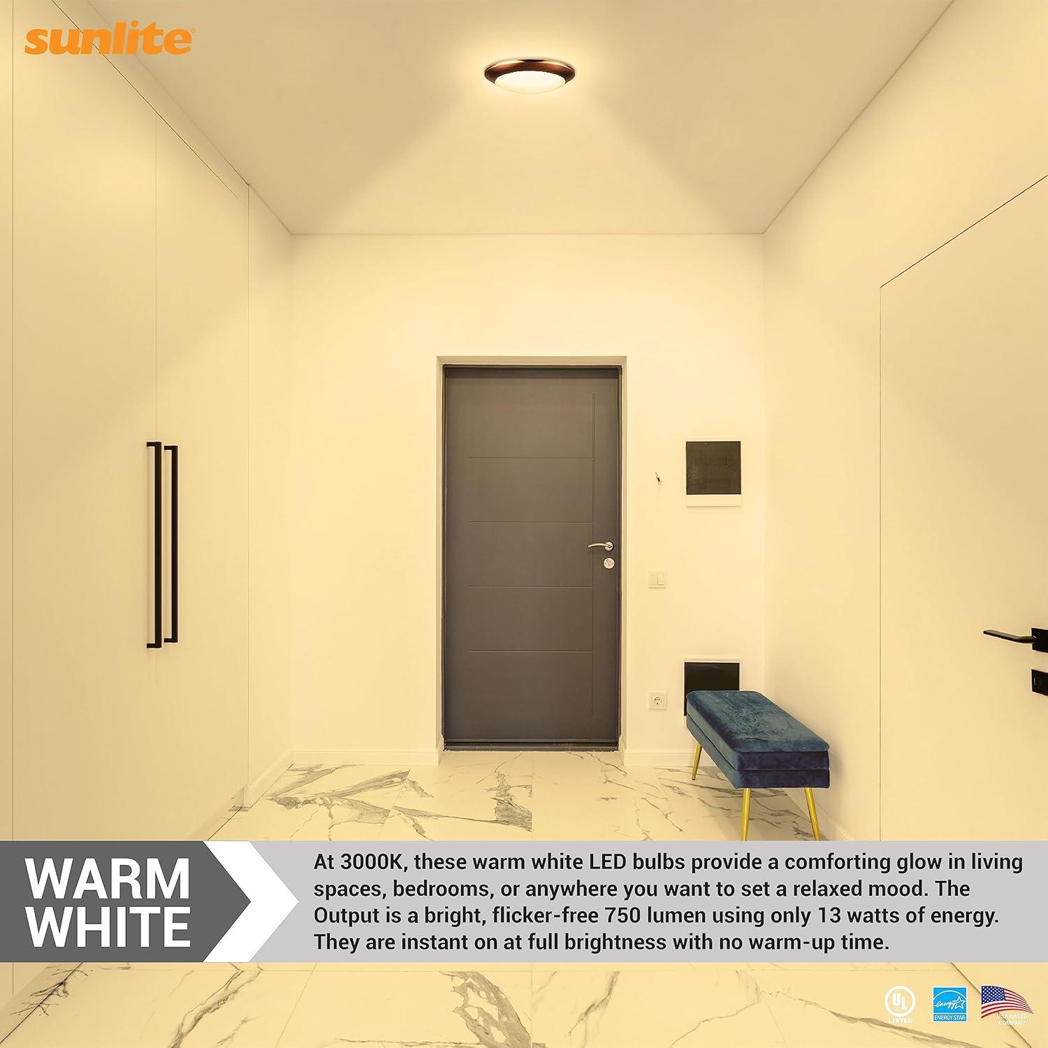 Sunlite 88385-SU 13w 6" LED Slim Disc Ceiling Fixture Bronze Warm White 3000k