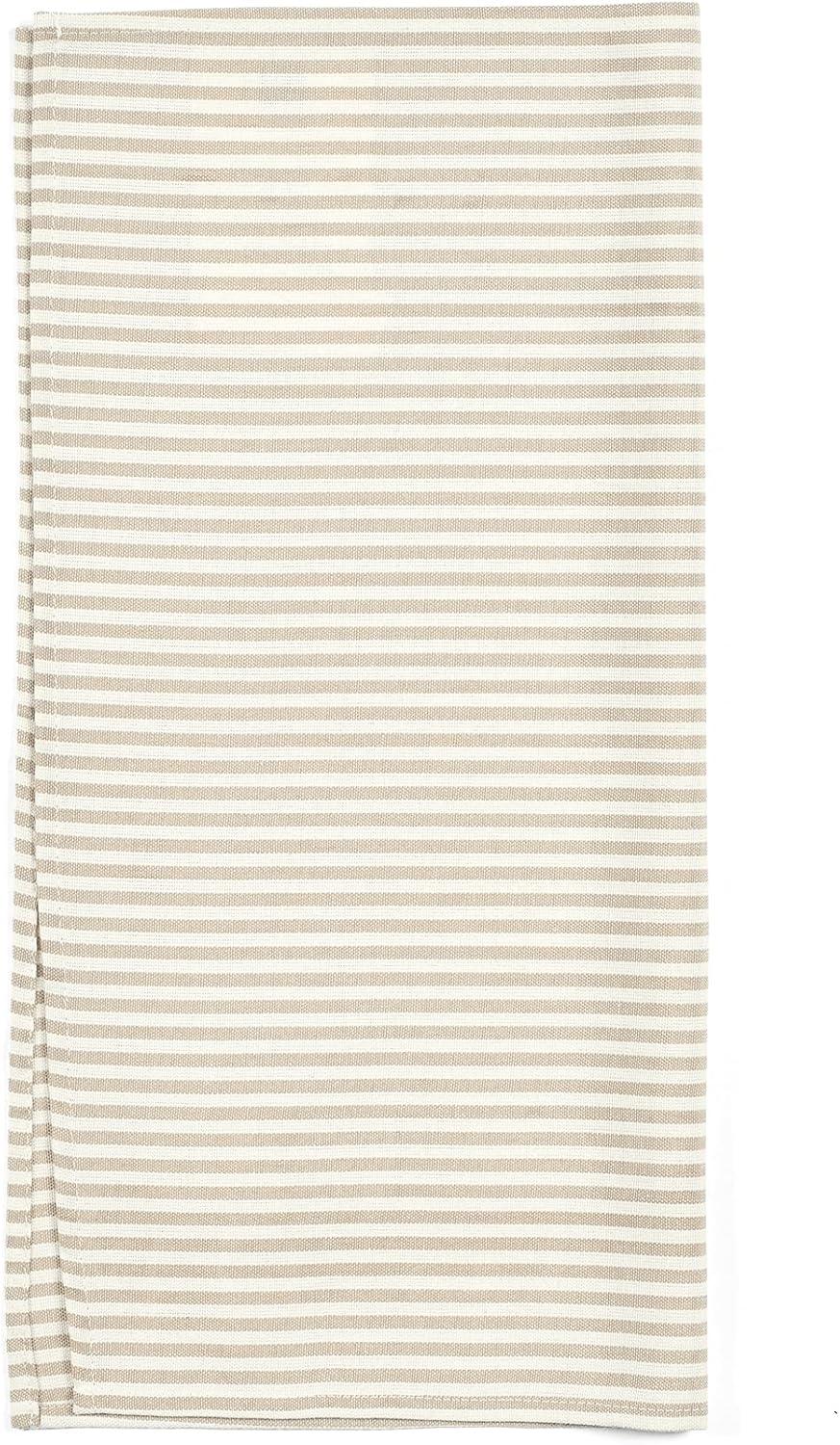 Lush Decor Farmhouse Ticking Stripe Yarn Dyed Napkin Neutral 4-Pack 18" x 18"