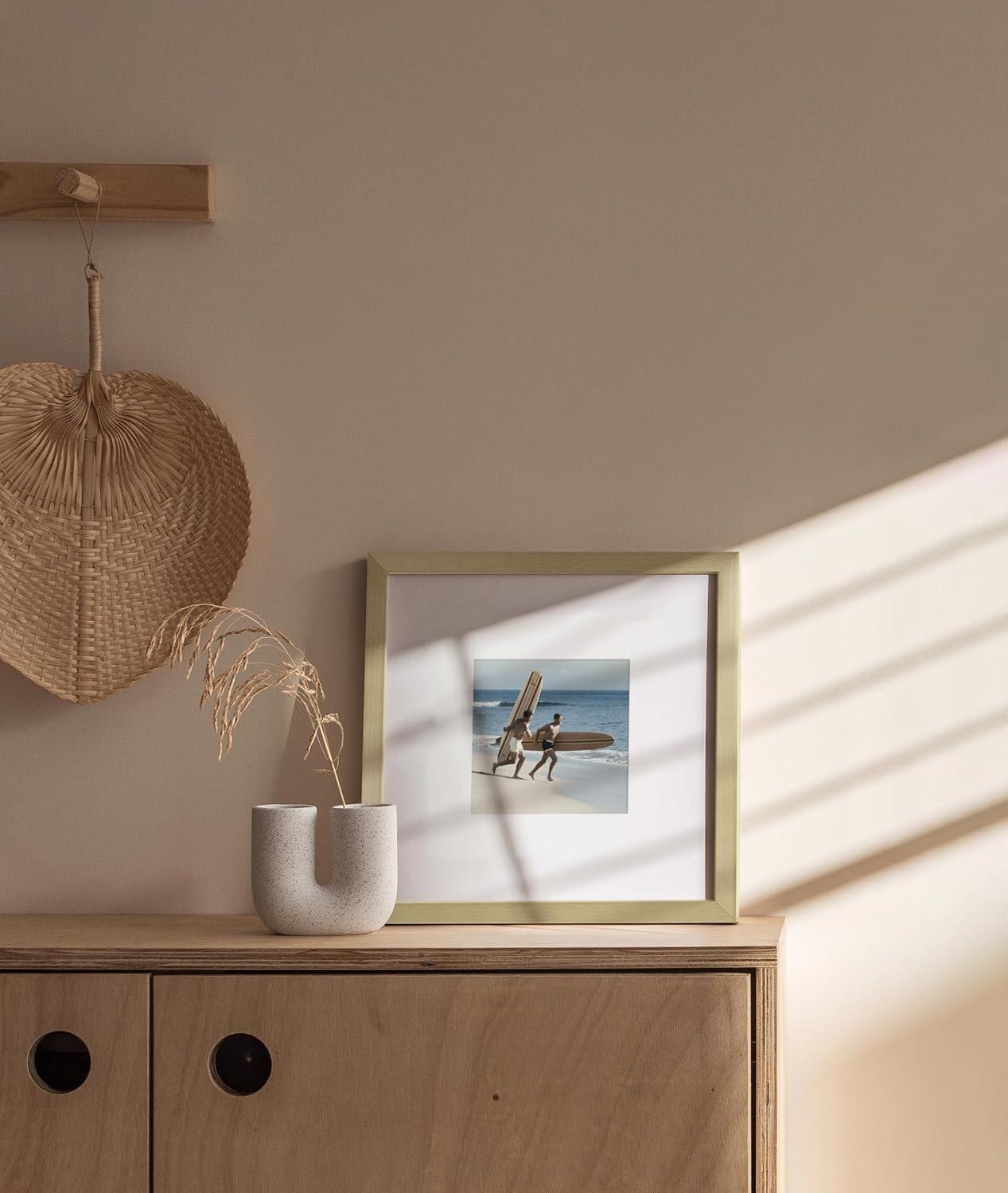 Matted Square Metal Picture Frames (Set of 1)