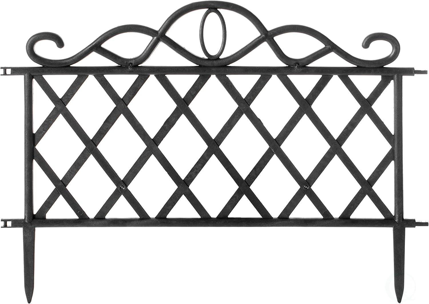 14'' H x 18.75'' W Black Metal Fencing