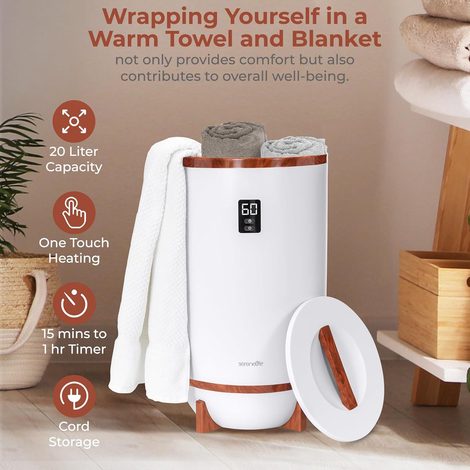 SereneLife Single Touch Electric Towel Warmer