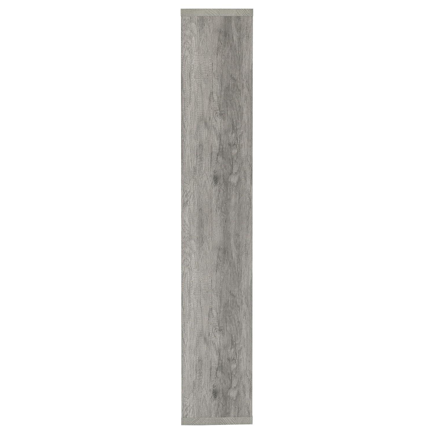 70.75" Theo 8 Shelf Bookcase Gray Driftwood - Coaster