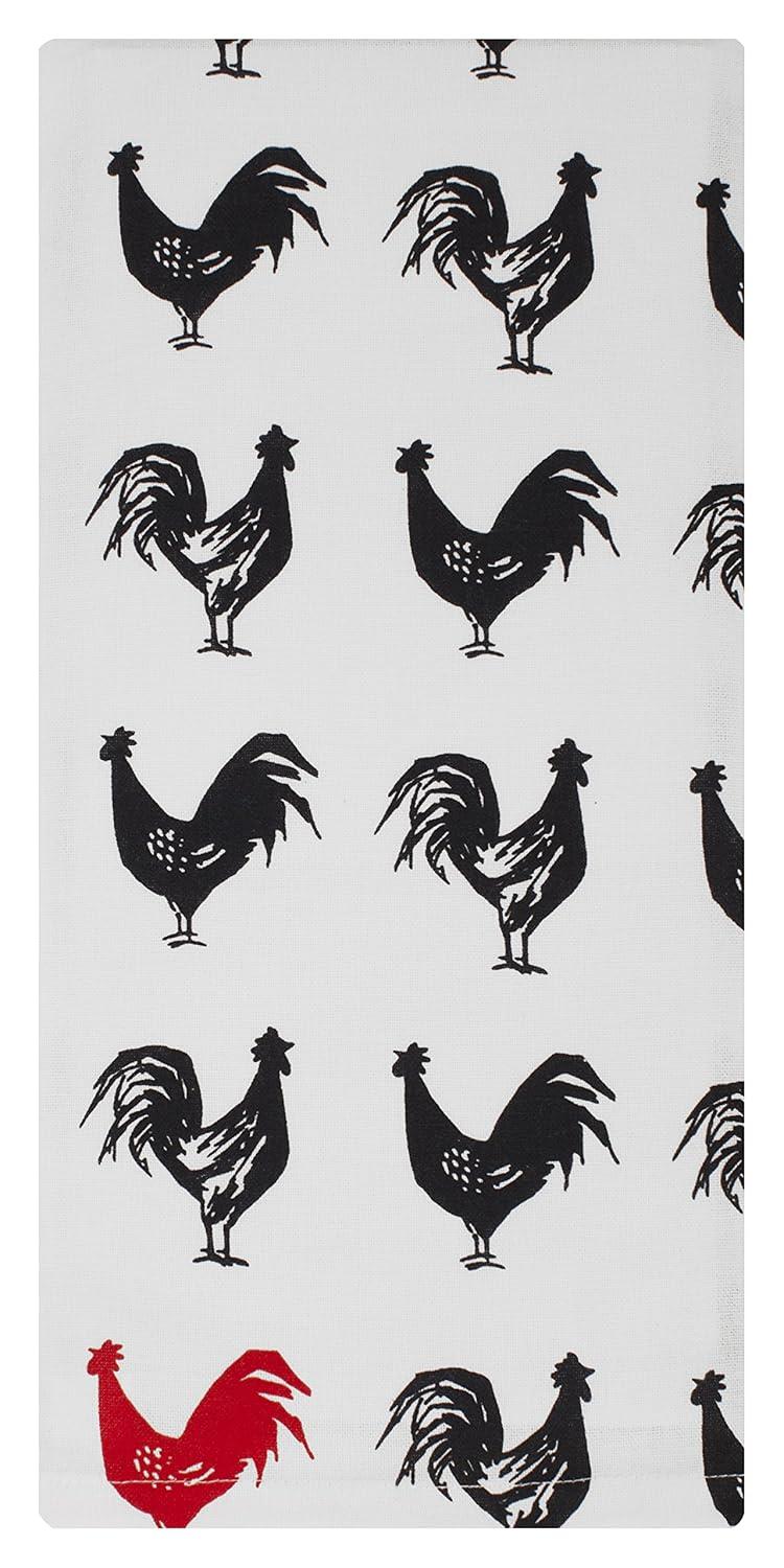 MUkitchen Kitchen Designer Print Towel Set, French Hen