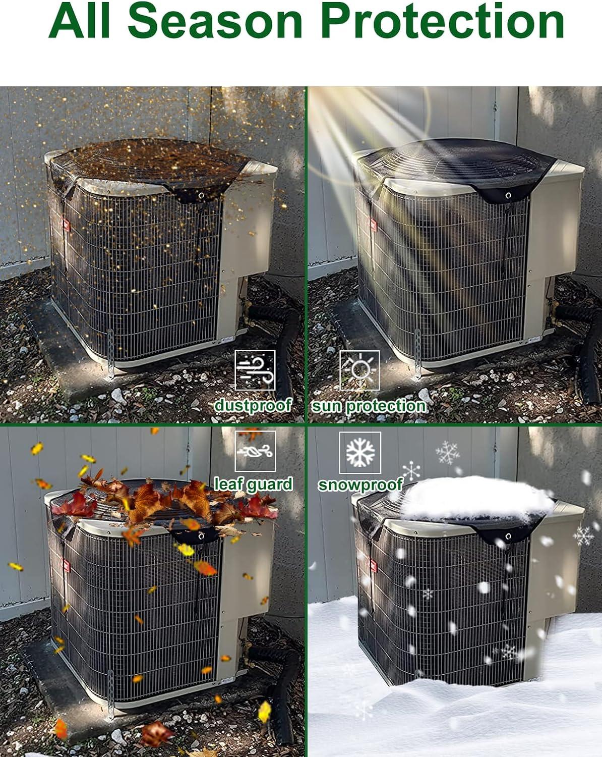 EEEkit 36x36" Air Conditioner Cover for Outside Units, Top Universal Mesh AC Cover for All Seasons