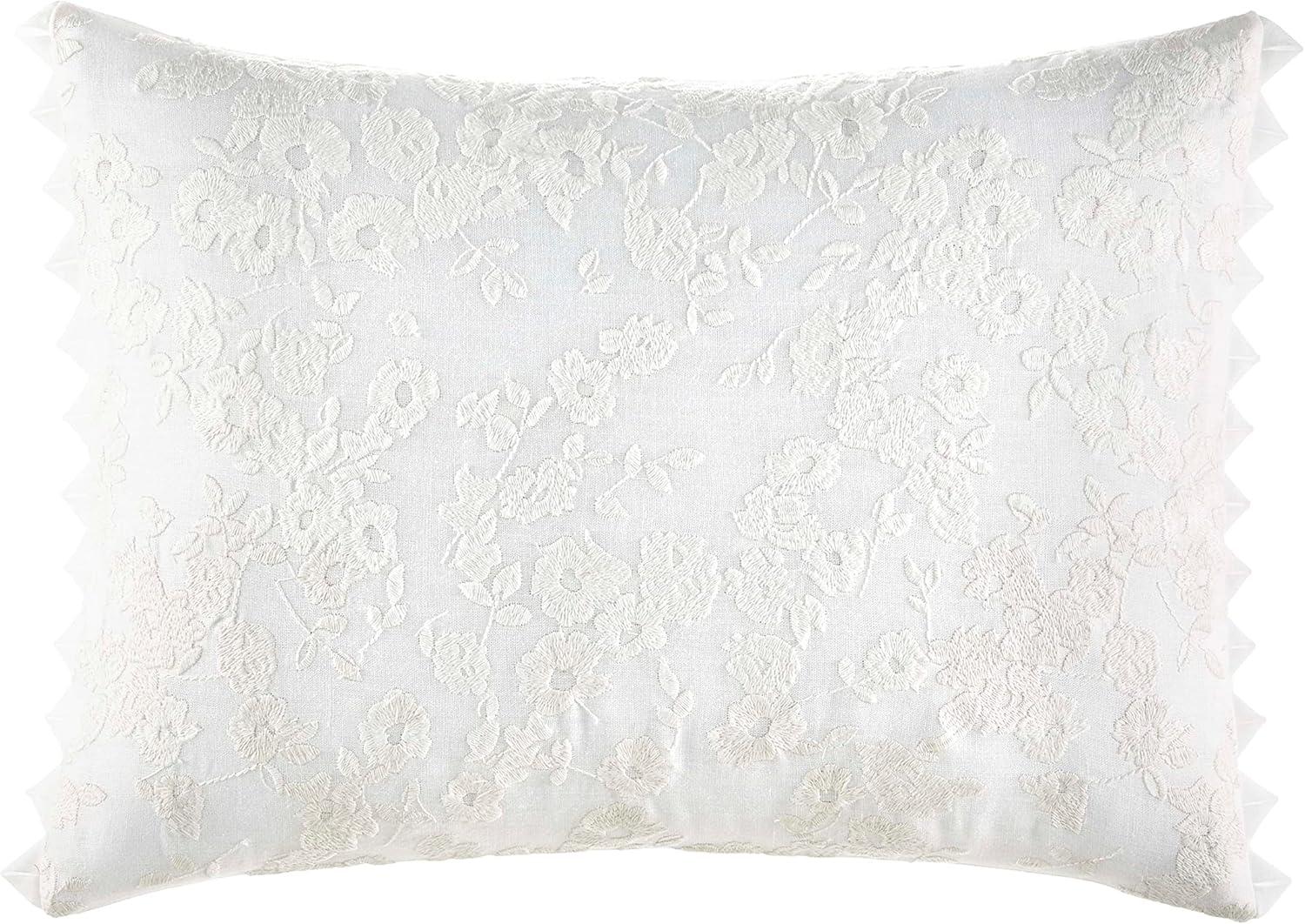 Full White Cotton Reversible Floral Comforter Set