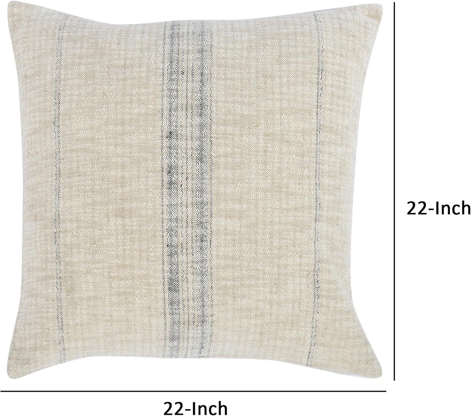 Lamina Pillow - Natural and Black / 22" x 22"