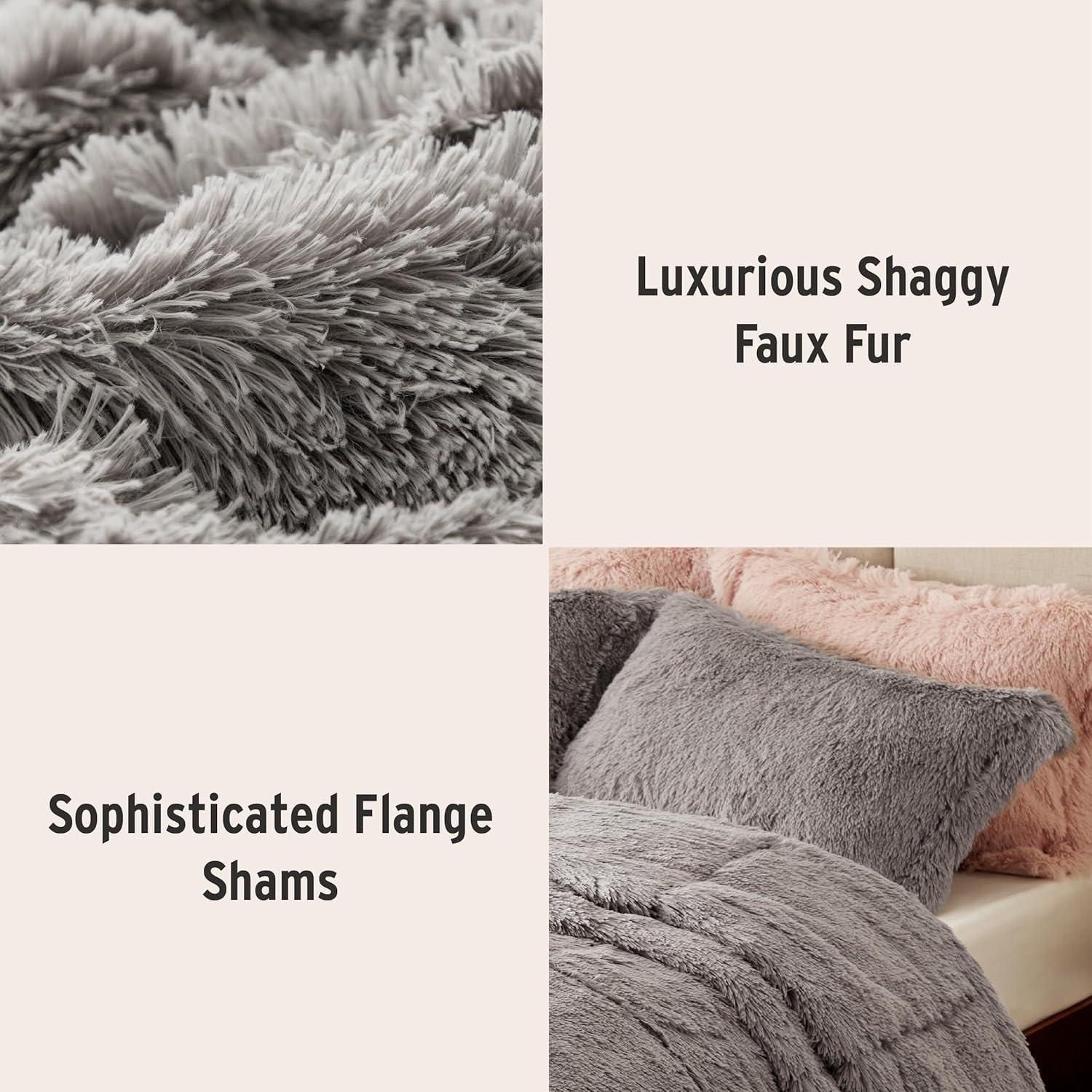 Malea Shaggy Faux Fur Comforter Mini Set