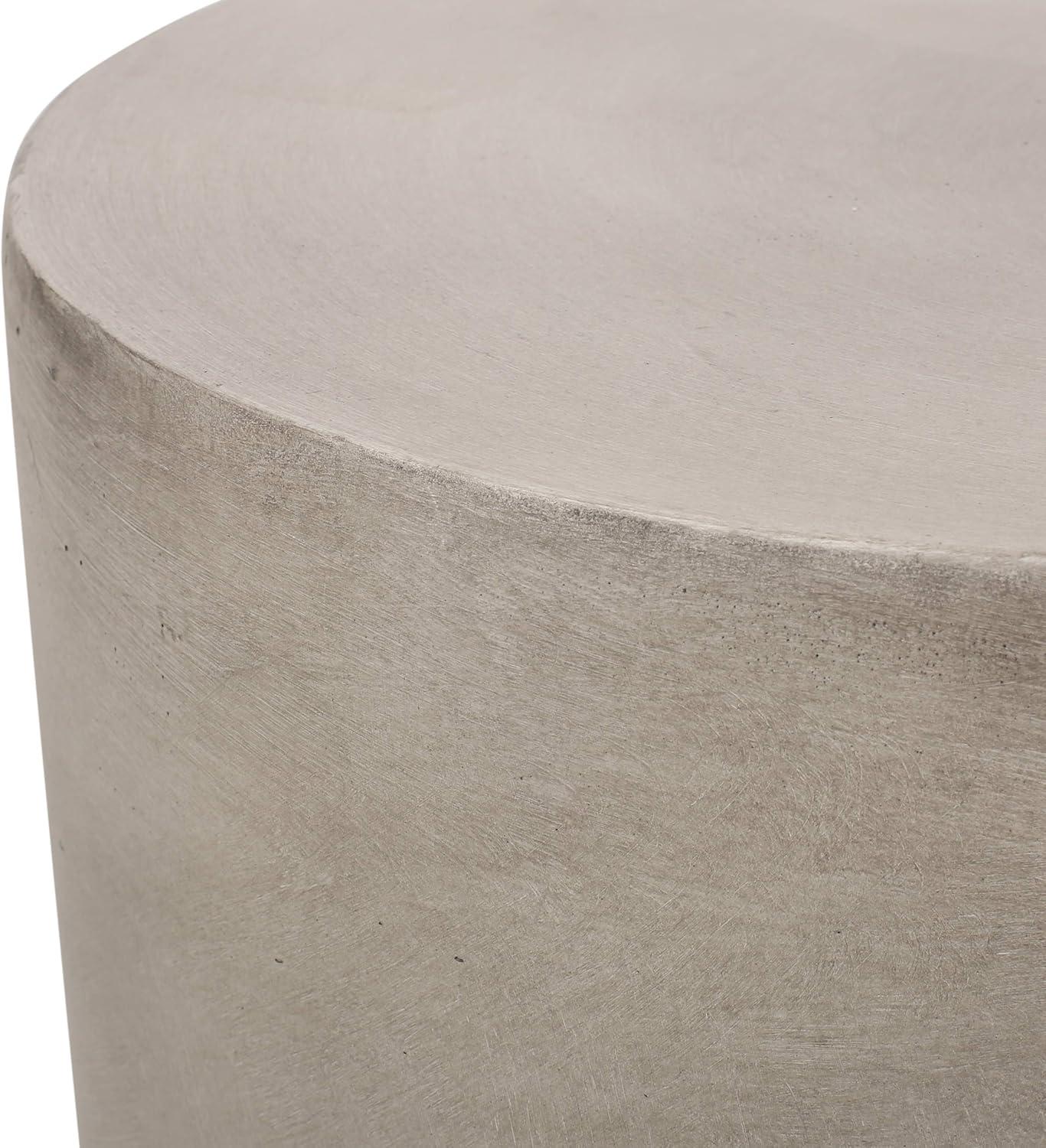 Christopher Knight Home Massey Patio Stone Side Table Light Gray