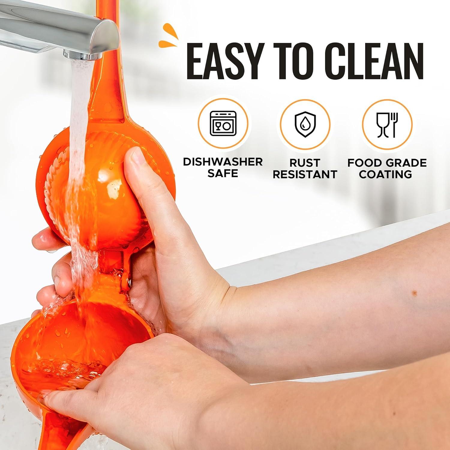 Zulay Kitchen Metal Orange Squeezer, Citrus Juicer, Manual Press for Extracting the Most Juice Possible - Orange Juicer