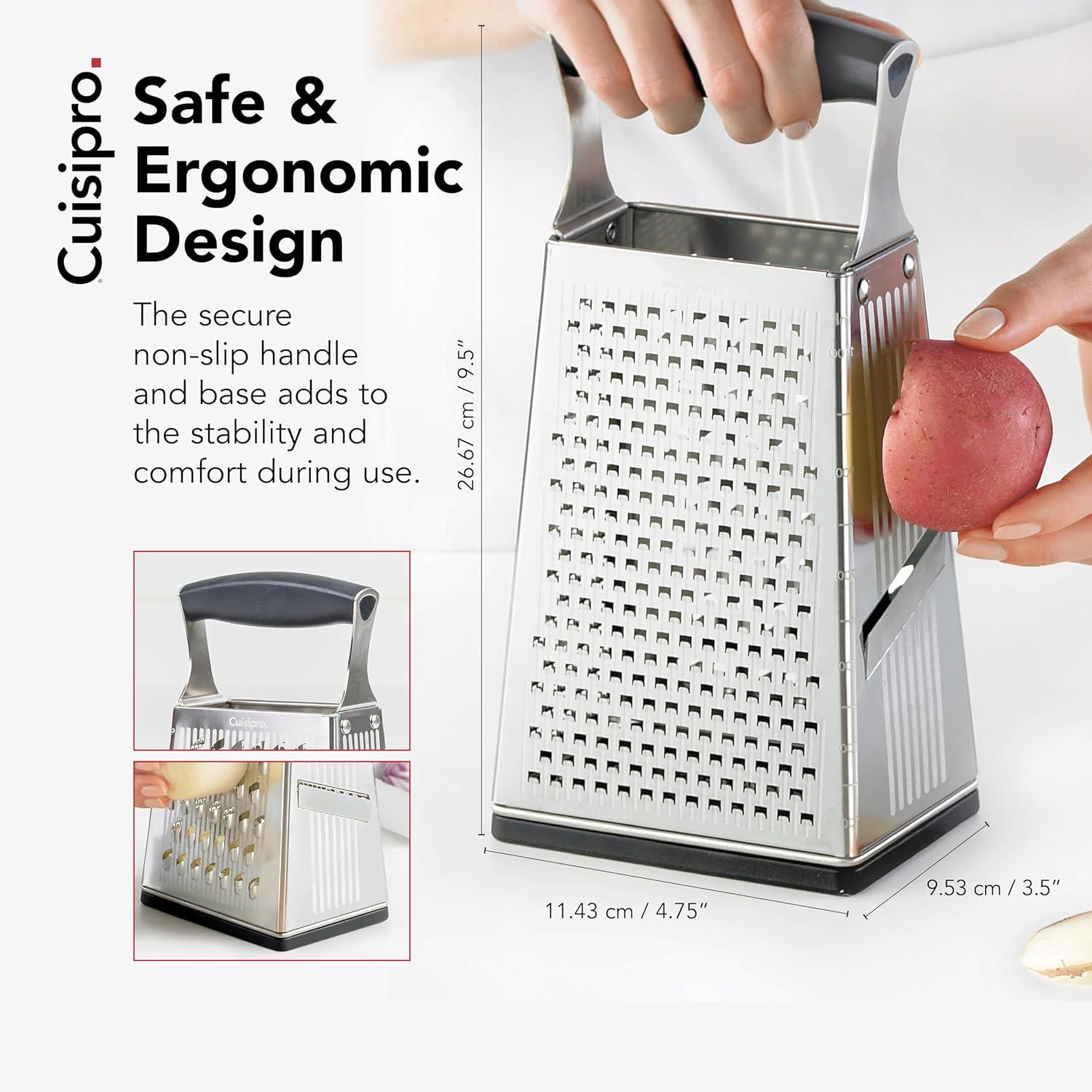 Cuisipro Surface Glide Technology 4 Sided Box Grater