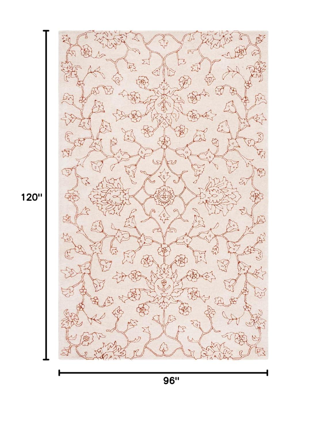 Jardin JAR730 Hand Tufted Area Rug - Ivory/Rust - 8'x10' - Safavieh.