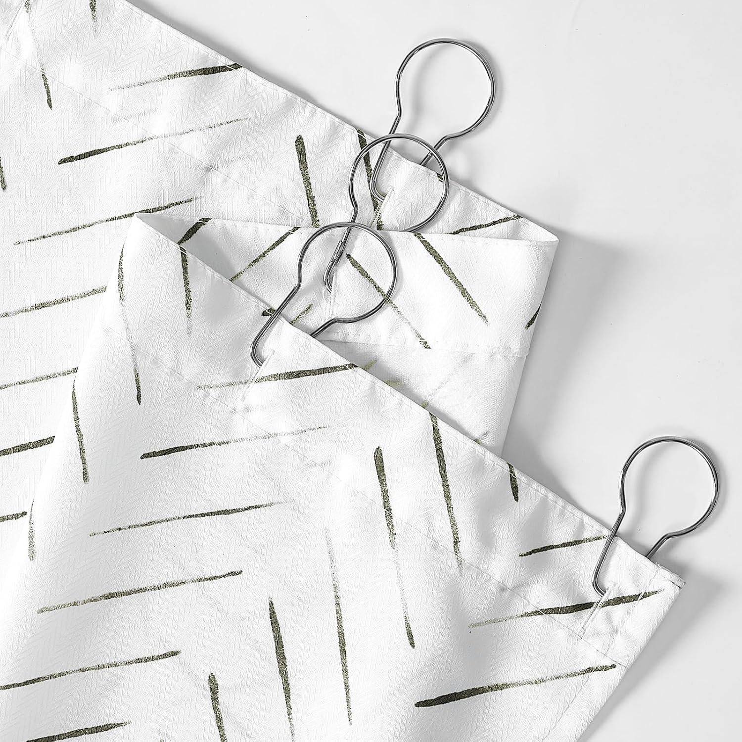 George Oliver Baun Chevron Shower Curtain with Hooks Included