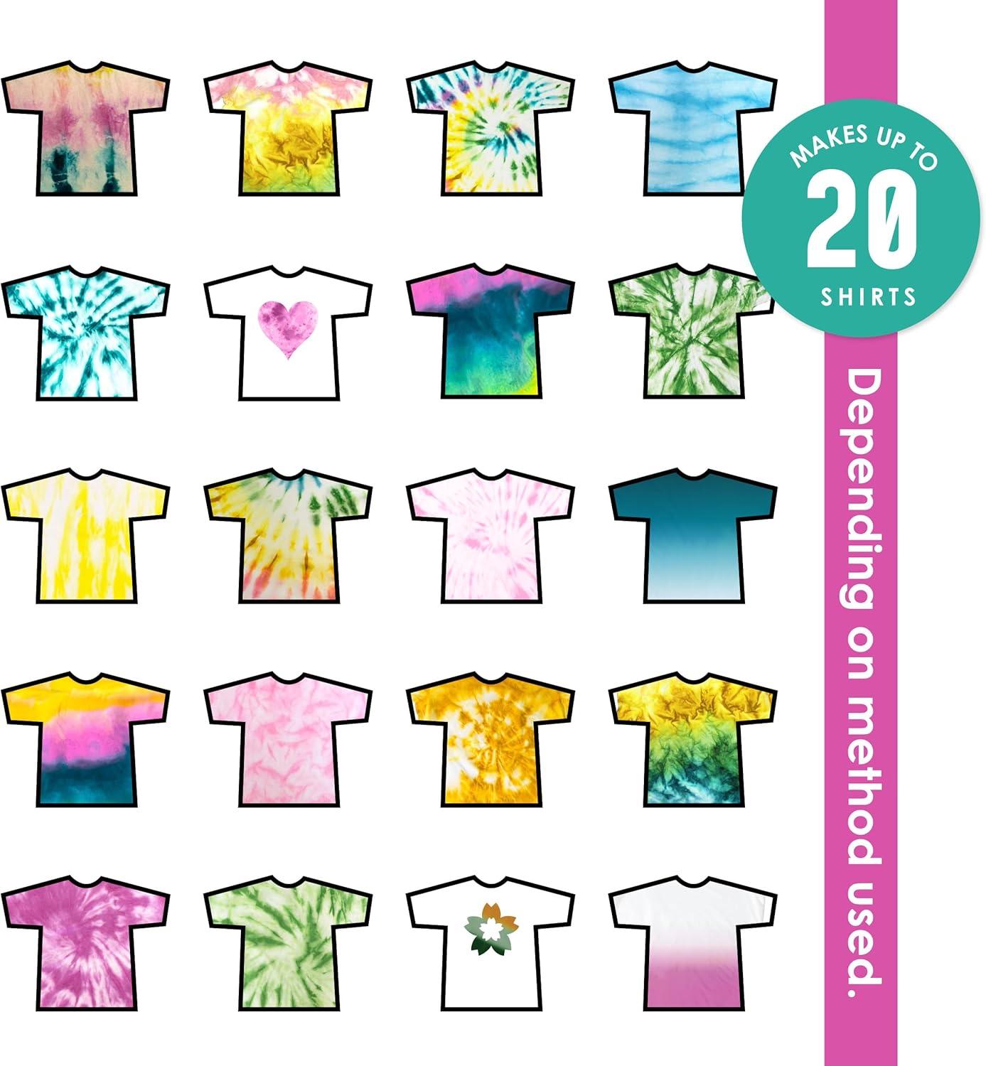 SEI Natural Fade Tie Dye Kit, Craft and Fabric Spray, 8 Colors