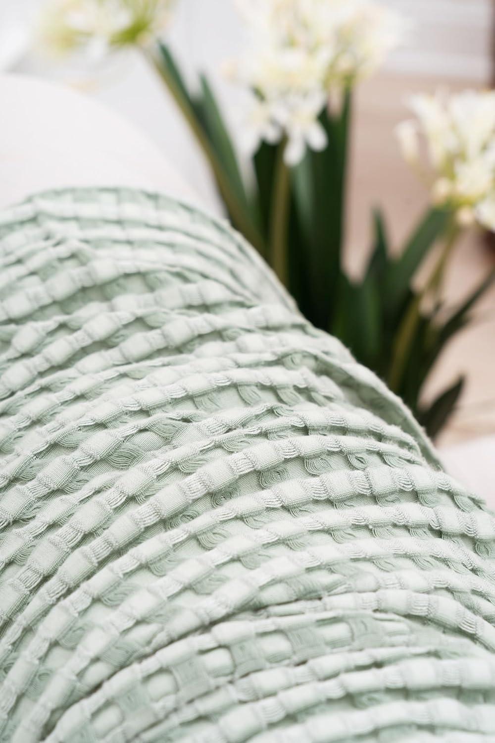 C&F Home Sage Bamboo Cotton Waffle Cooling Throw Blanket