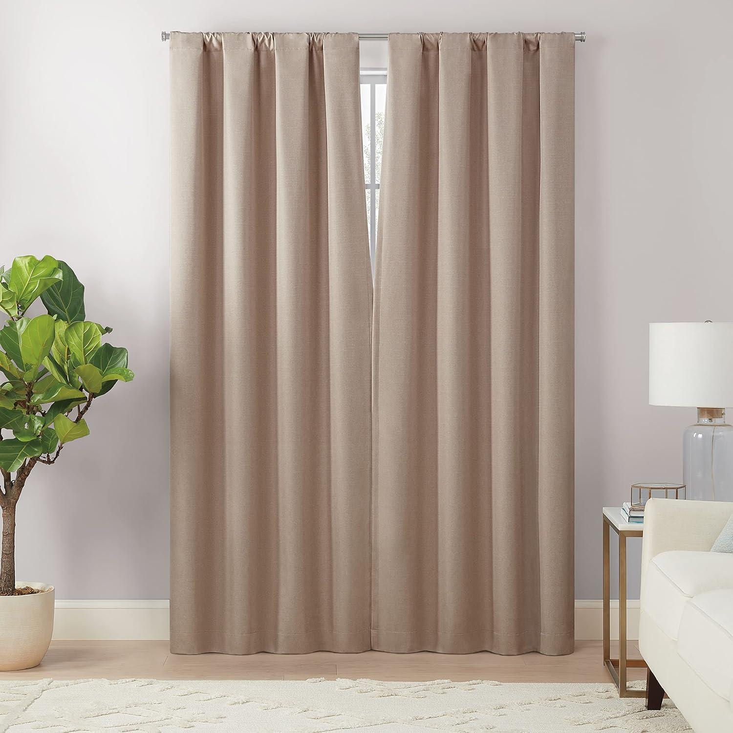 Eclipse Cannes Magnitech 100% Blackout Curtain, Rod Pocket, Seamless Magnetic Closure (1 Panel)