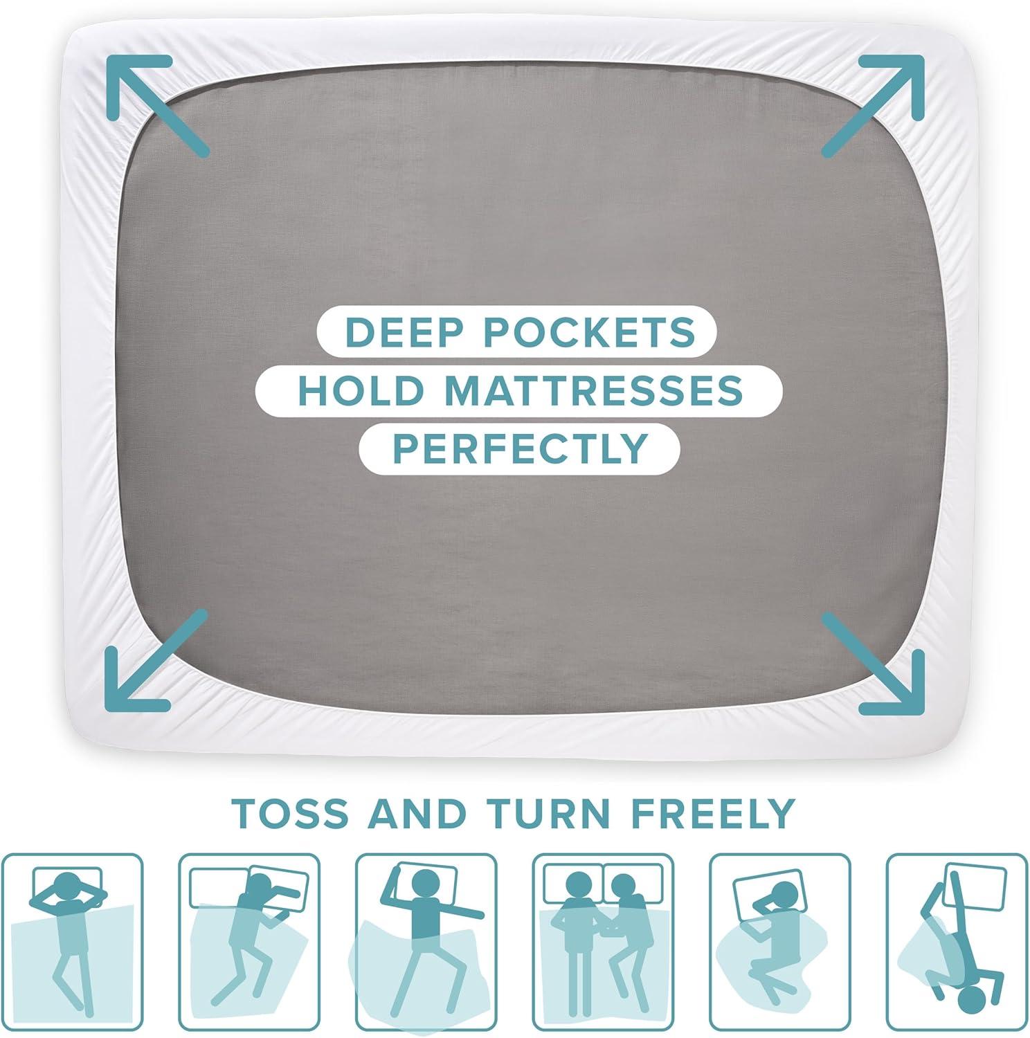 Bare Home Waterproof Quilted Mattress Pad