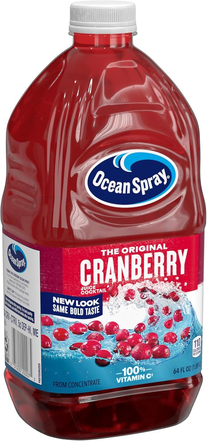Ocean Spray Cranberry Cocktail Drink with Calcium, 64-Ounce Bottles (Pack of 8)