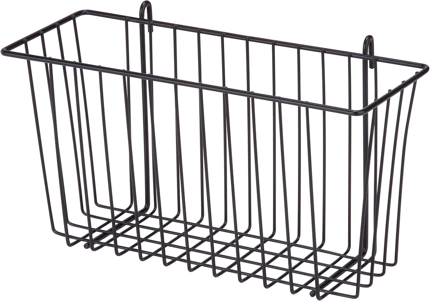 Black Steel Wire Hanging Storage Basket