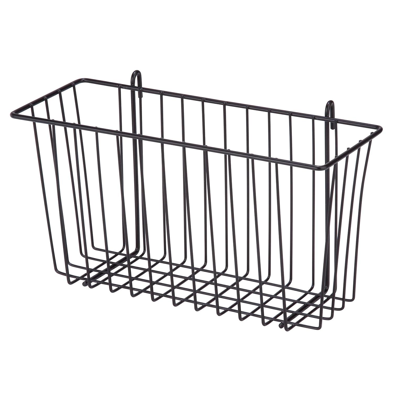 Honey-Can-Do Steel Wire Shelf Accessory Basket, Black