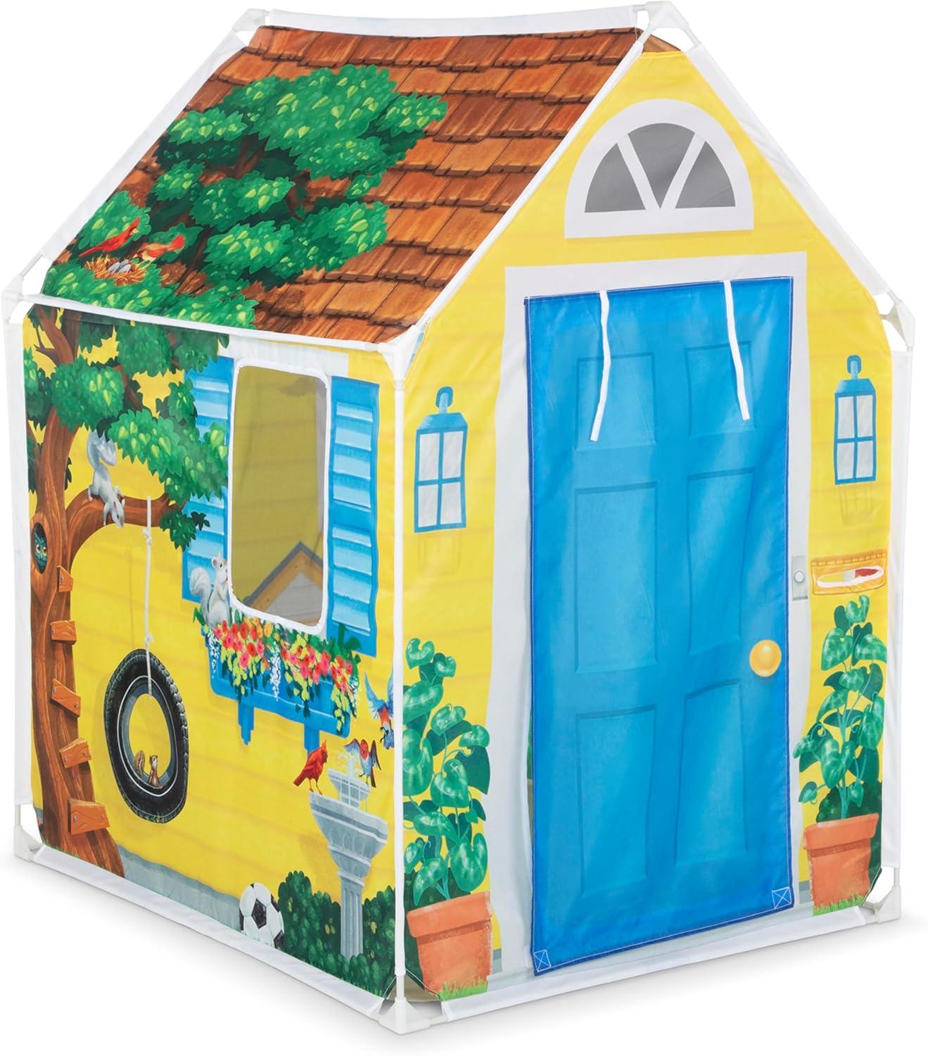 Melissa & Doug Cozy Cottage Fabric Play Tent and Storage Tote