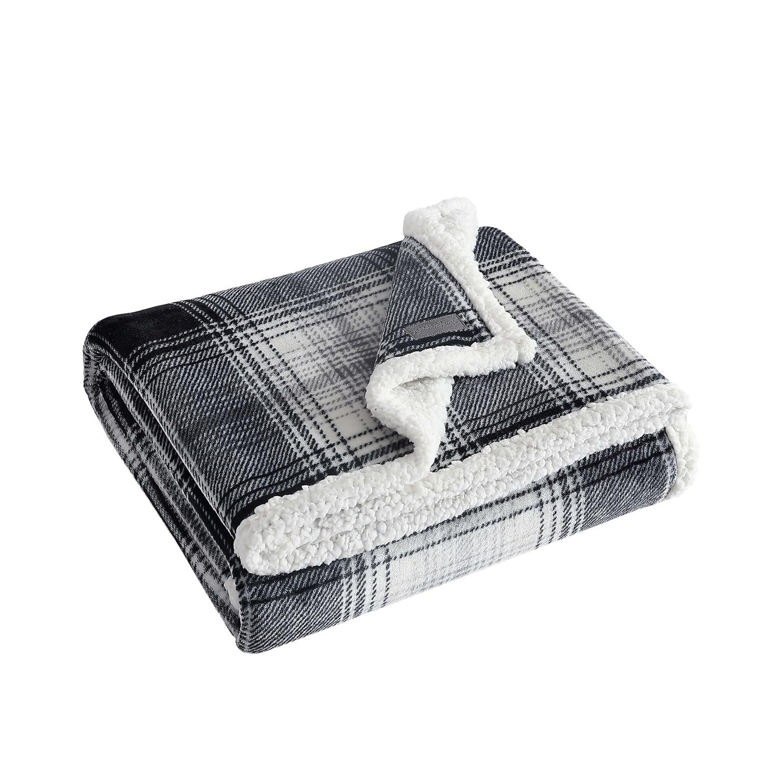 Eddie Bauer Eddie Bauer Printed Plush Fleece/Sherpa Throw Blankets
