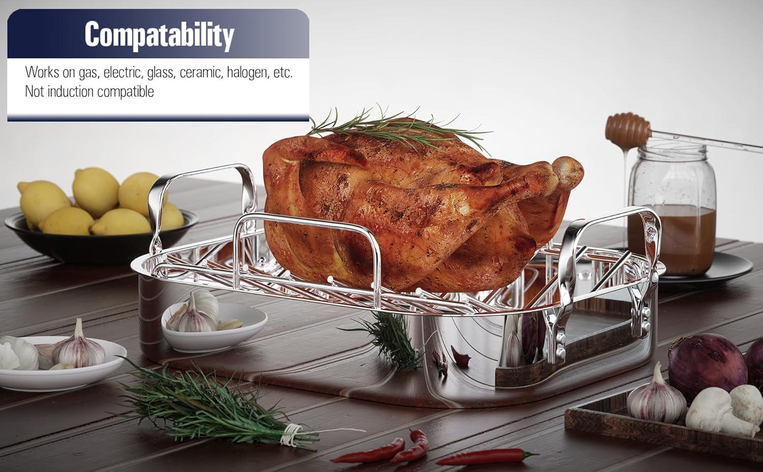 Cooks Standard Cooks Standard 16-Inch by 13-Inch Stainless Steel Roasting Pan