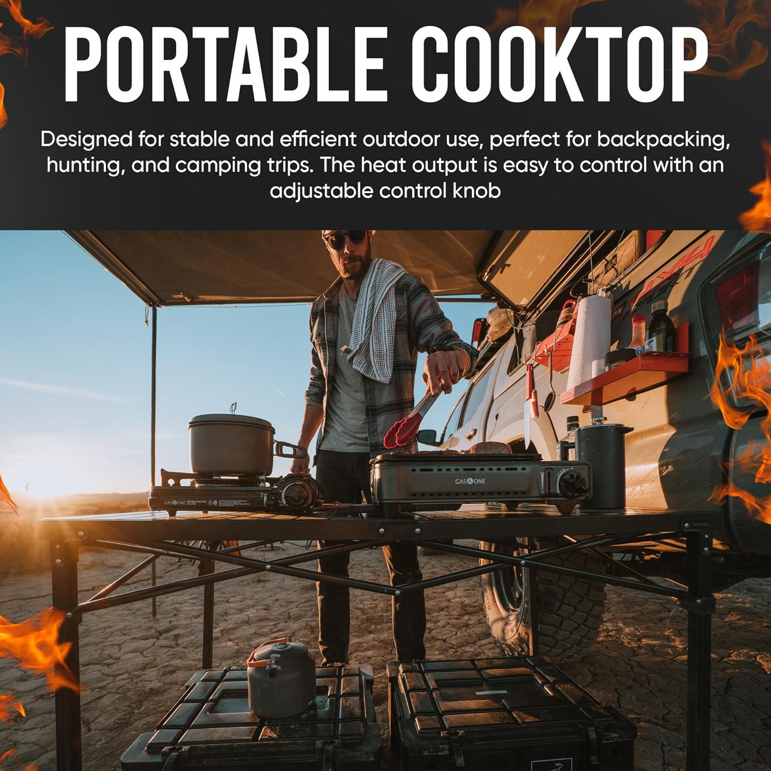 Gas One Butane or Propane Portable Grill Dual Fuel Gas Stove