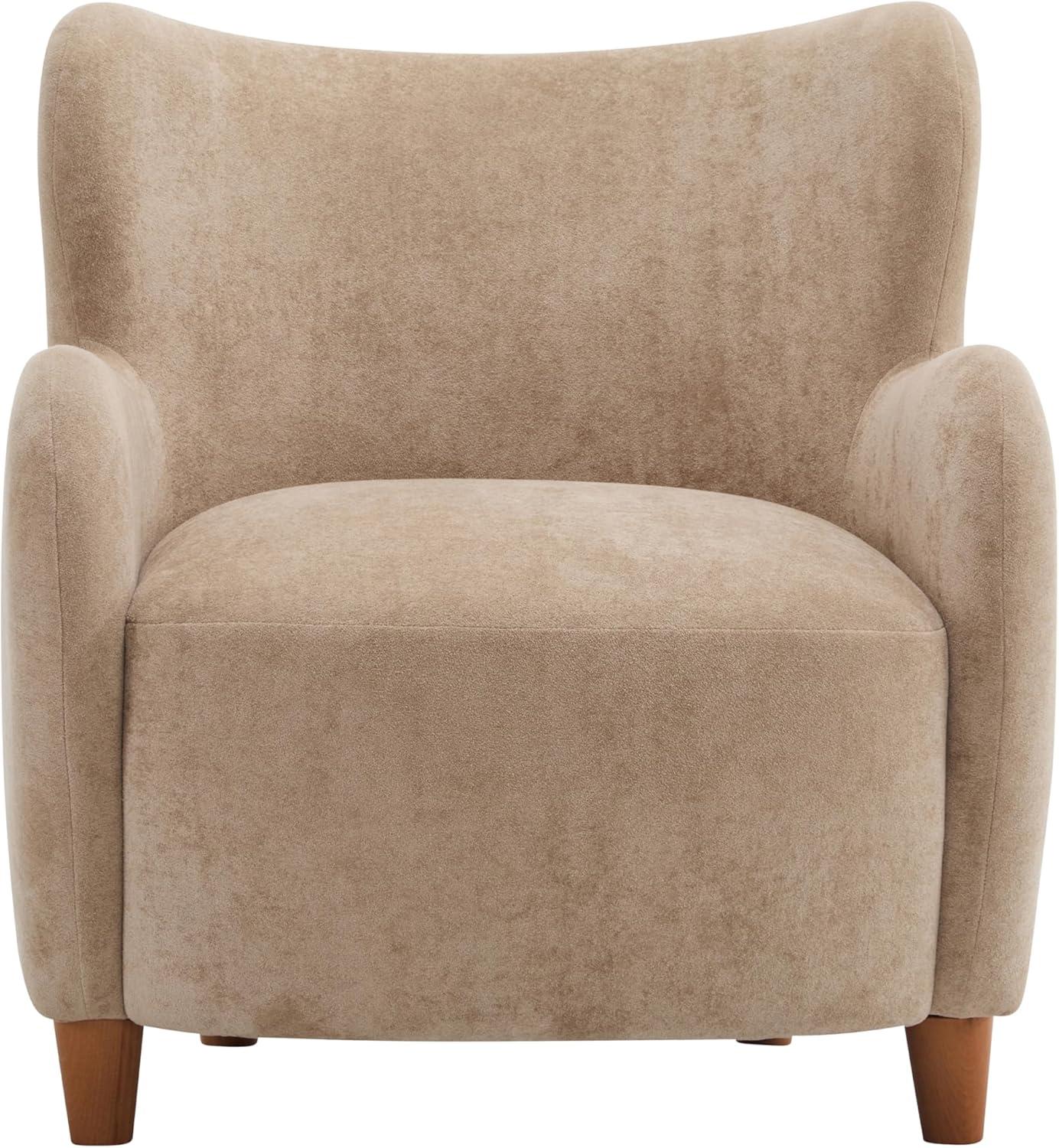 Christopher Knight Home Bacho Cozy Wingback Upholstered Accent Chair, Camel