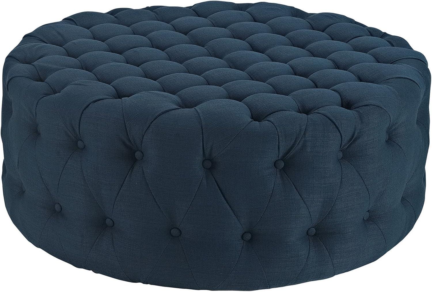 Modway Copper Grove Harrison Blue Amour Fabric Ottoman