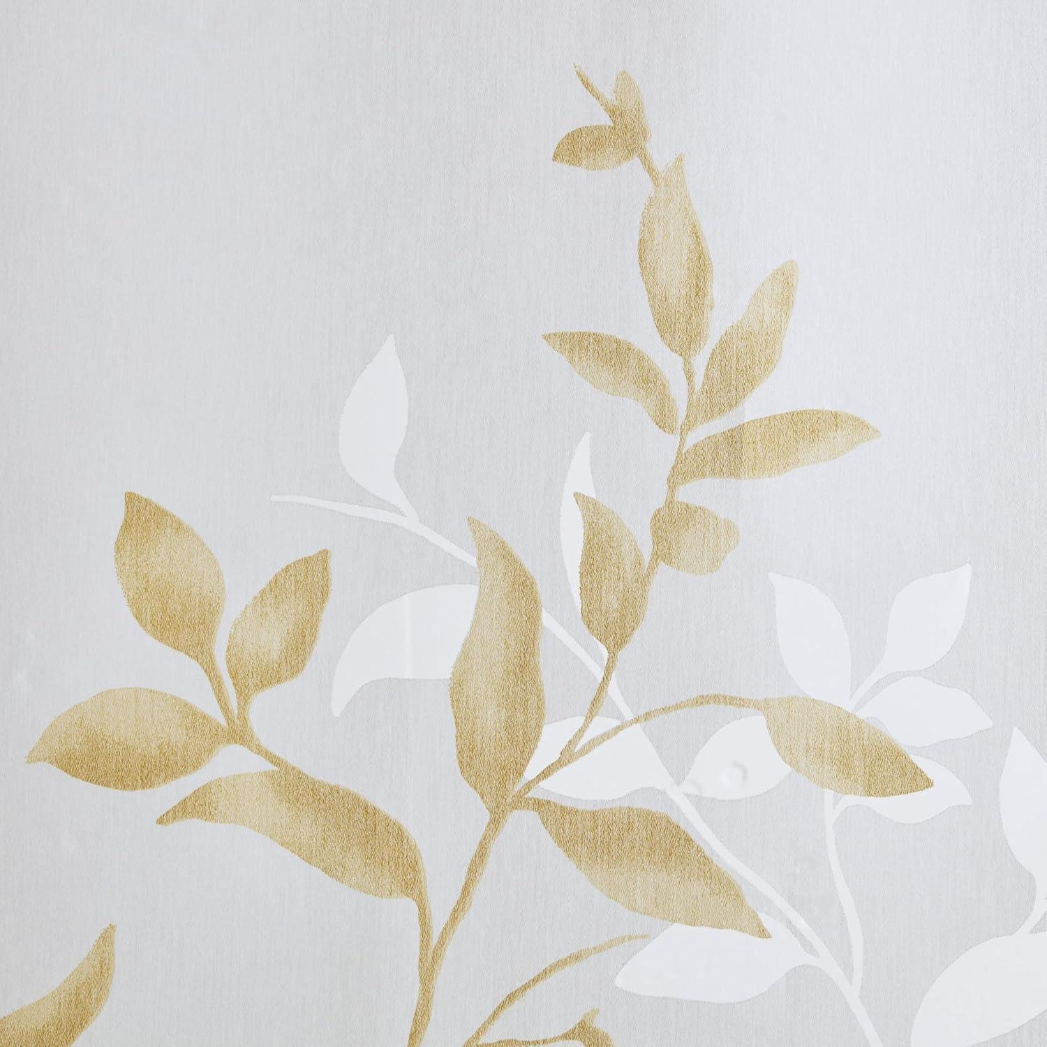 Madison Park Cecily Floral Printed Burnout Sheer Grommet Single Curtain Panel
