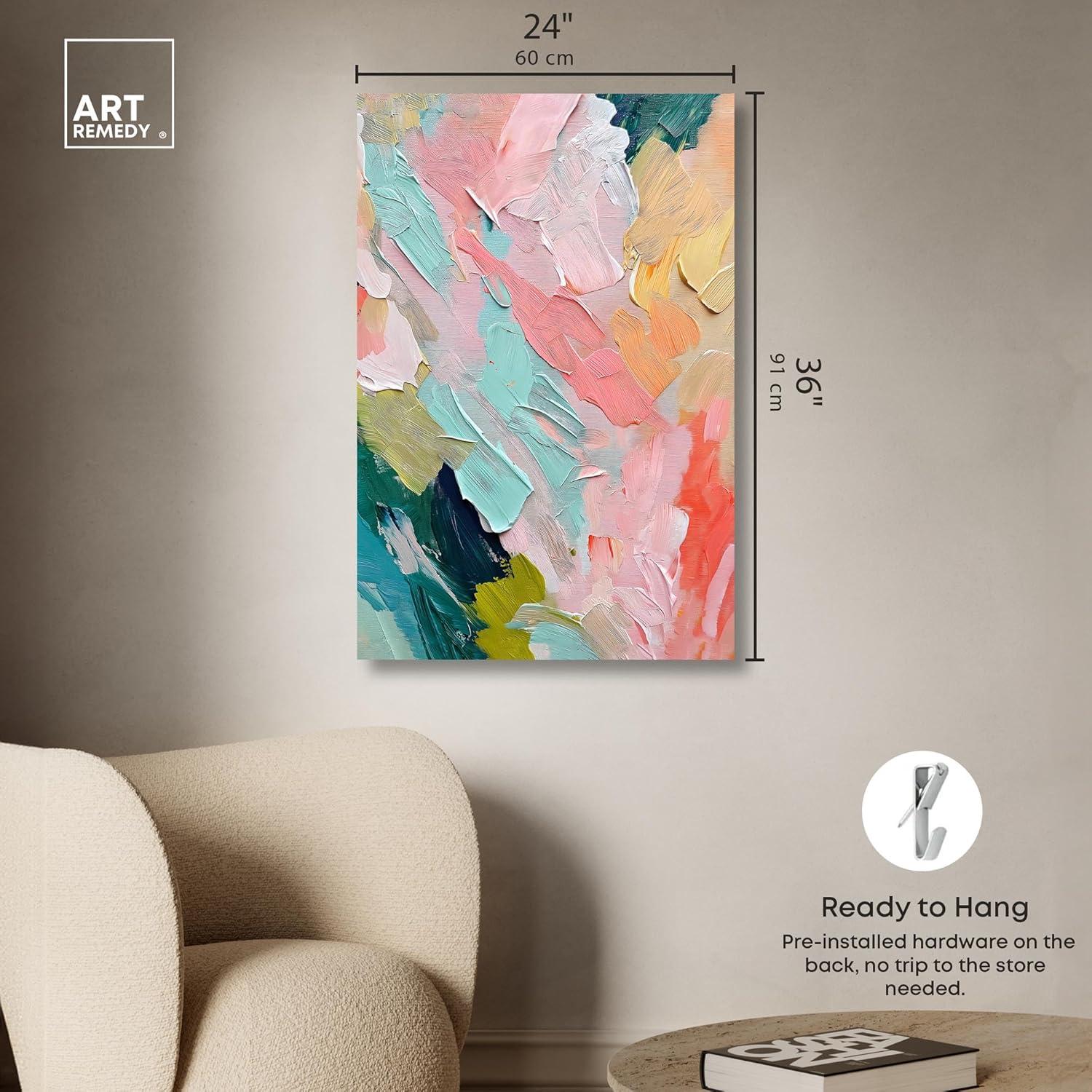 Art Remedy Pastel Layers Canvas Pastel Wall Art by Art Remedy