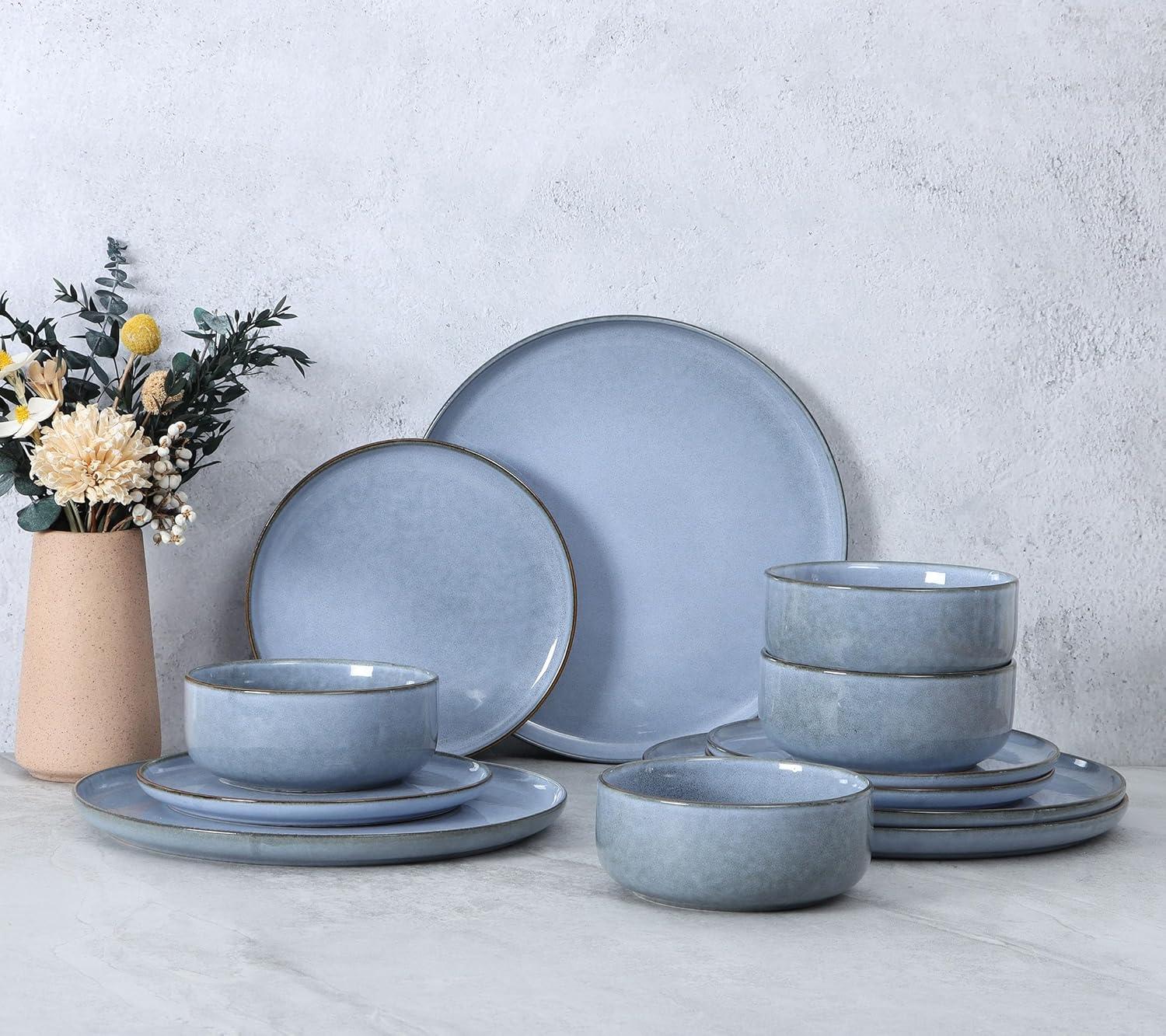 Latris 12 Piece Stoneware Dinnerware Set - Service for 4