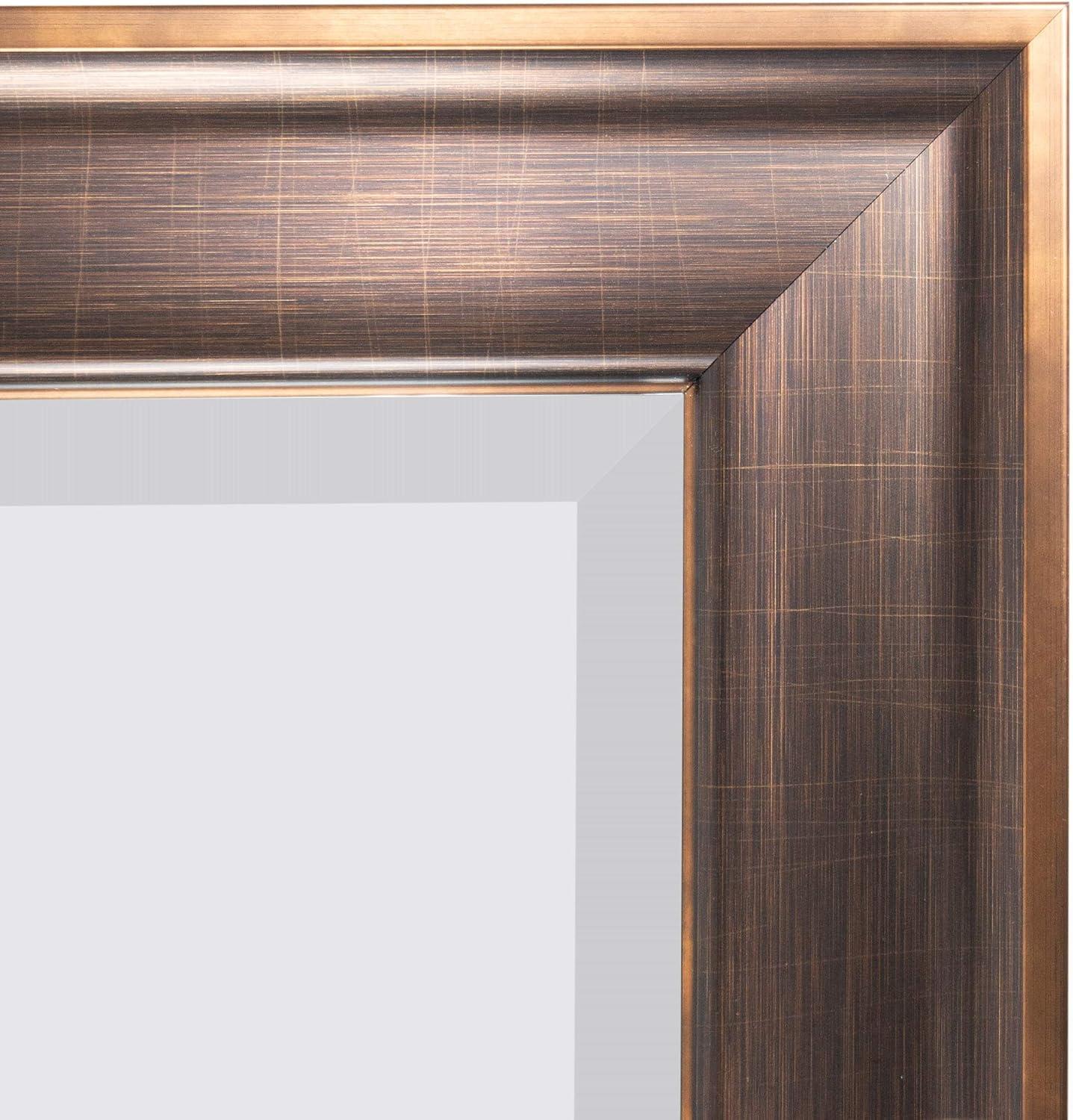 Head West Oil rubbed Bronze Framed Beveled Accent Wall Vanity Mirror - 28 x 34